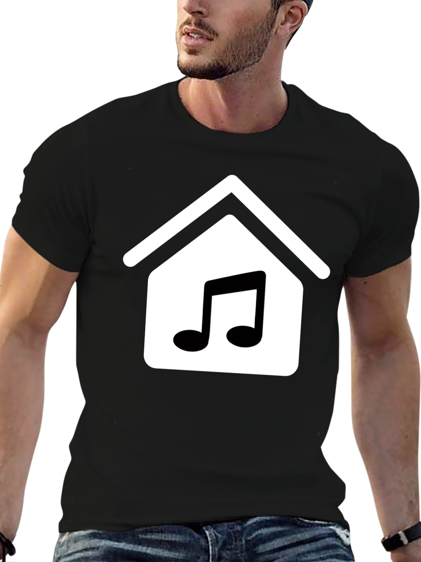 Music House Black T-Shirt - Stylish and Comfortable