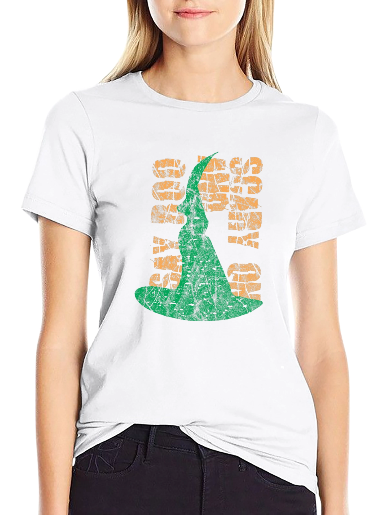 Spooky Vibes T-Shirt - Halloween Witch Hat Graphic Tee