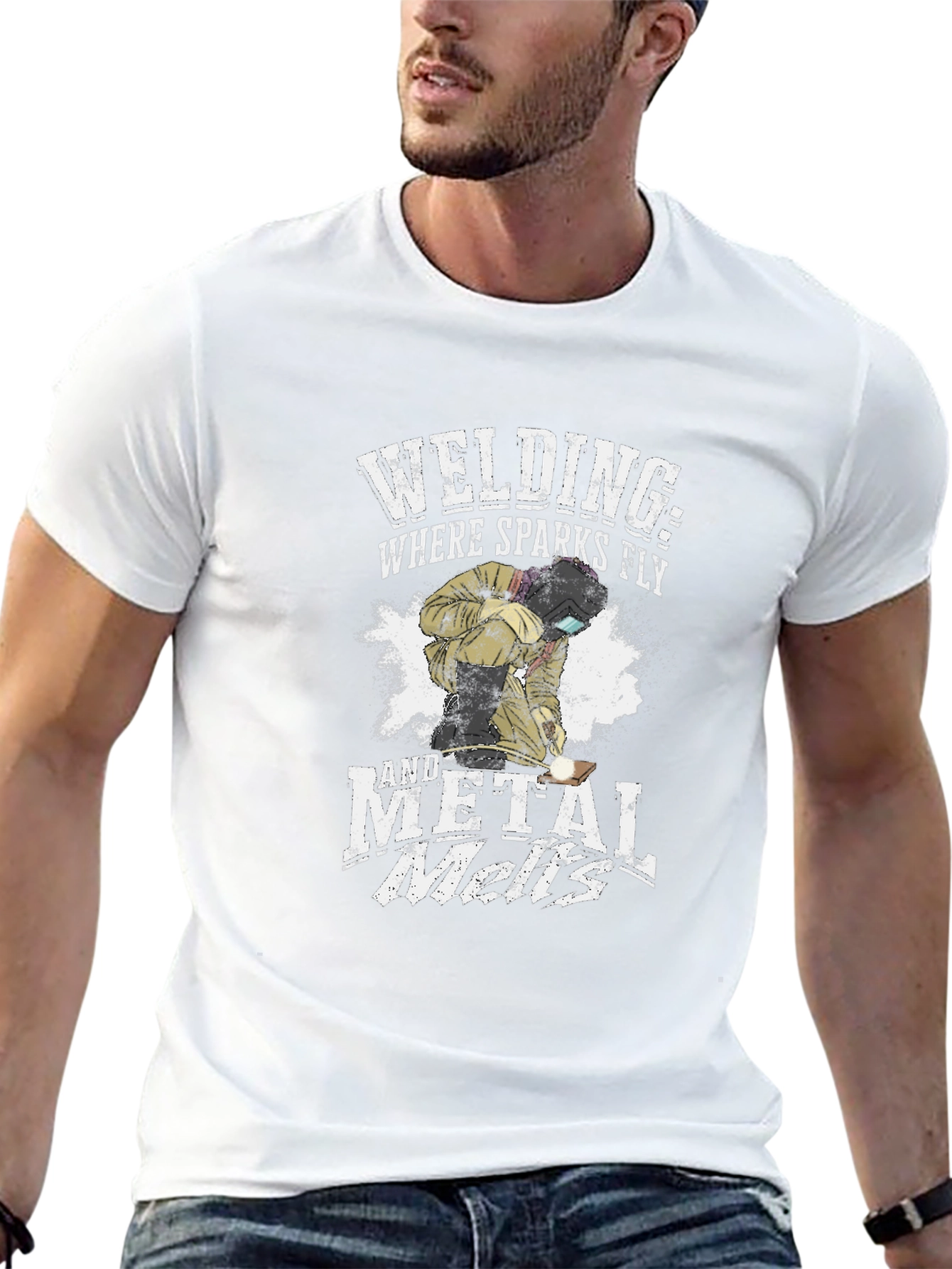 Welding Sparks Metal T-Shirt