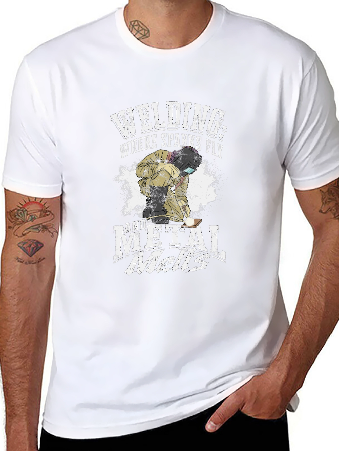 Welding Sparks Metal T-Shirt
