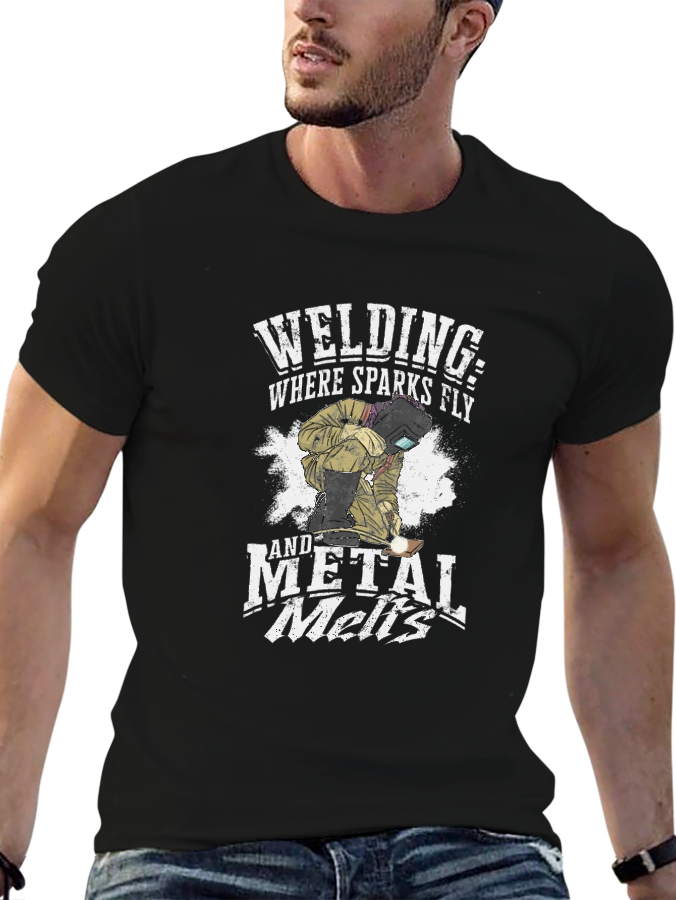 Welding Sparks Metal T-Shirt