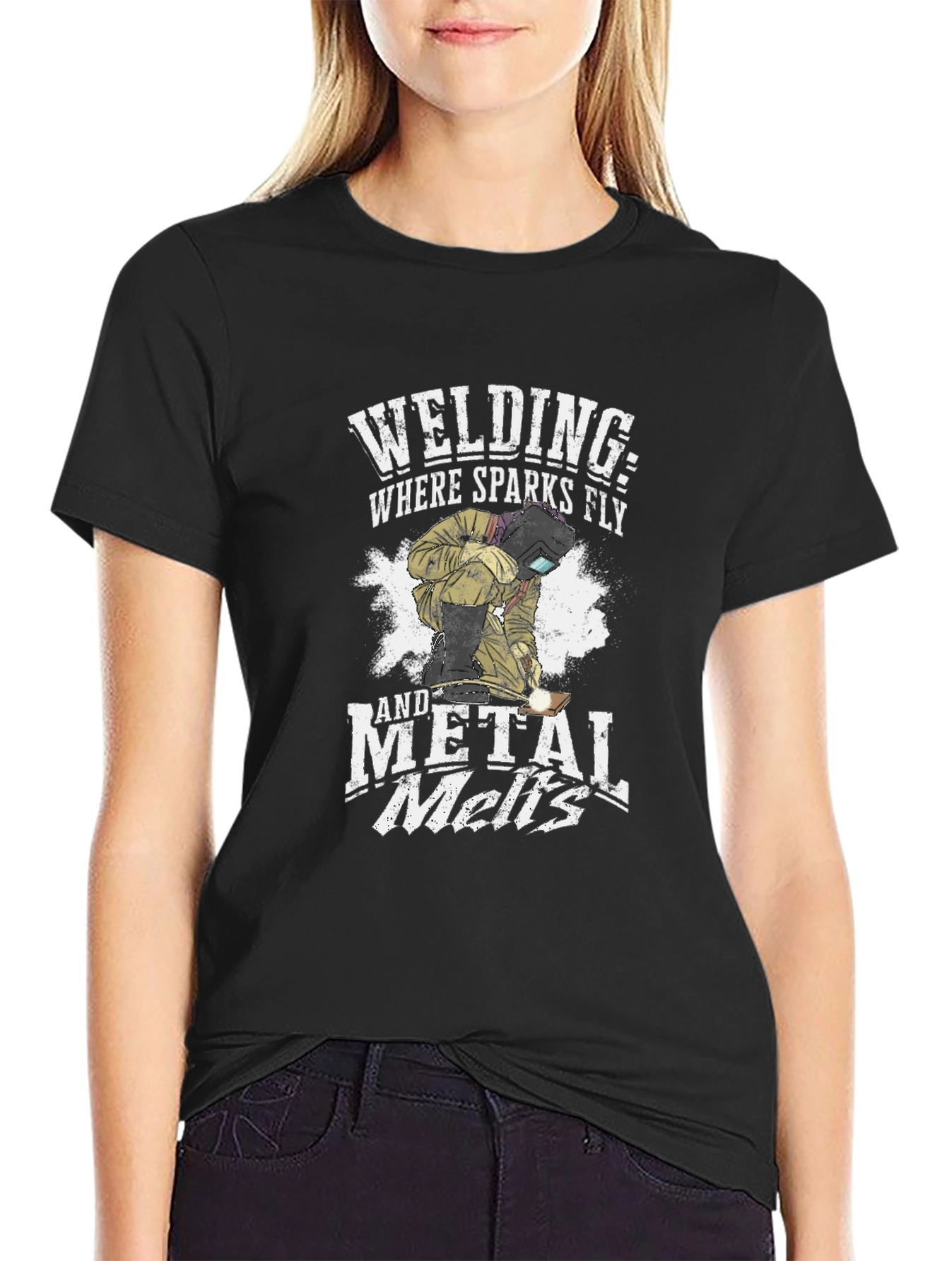 Welding Sparks Metal T-Shirt