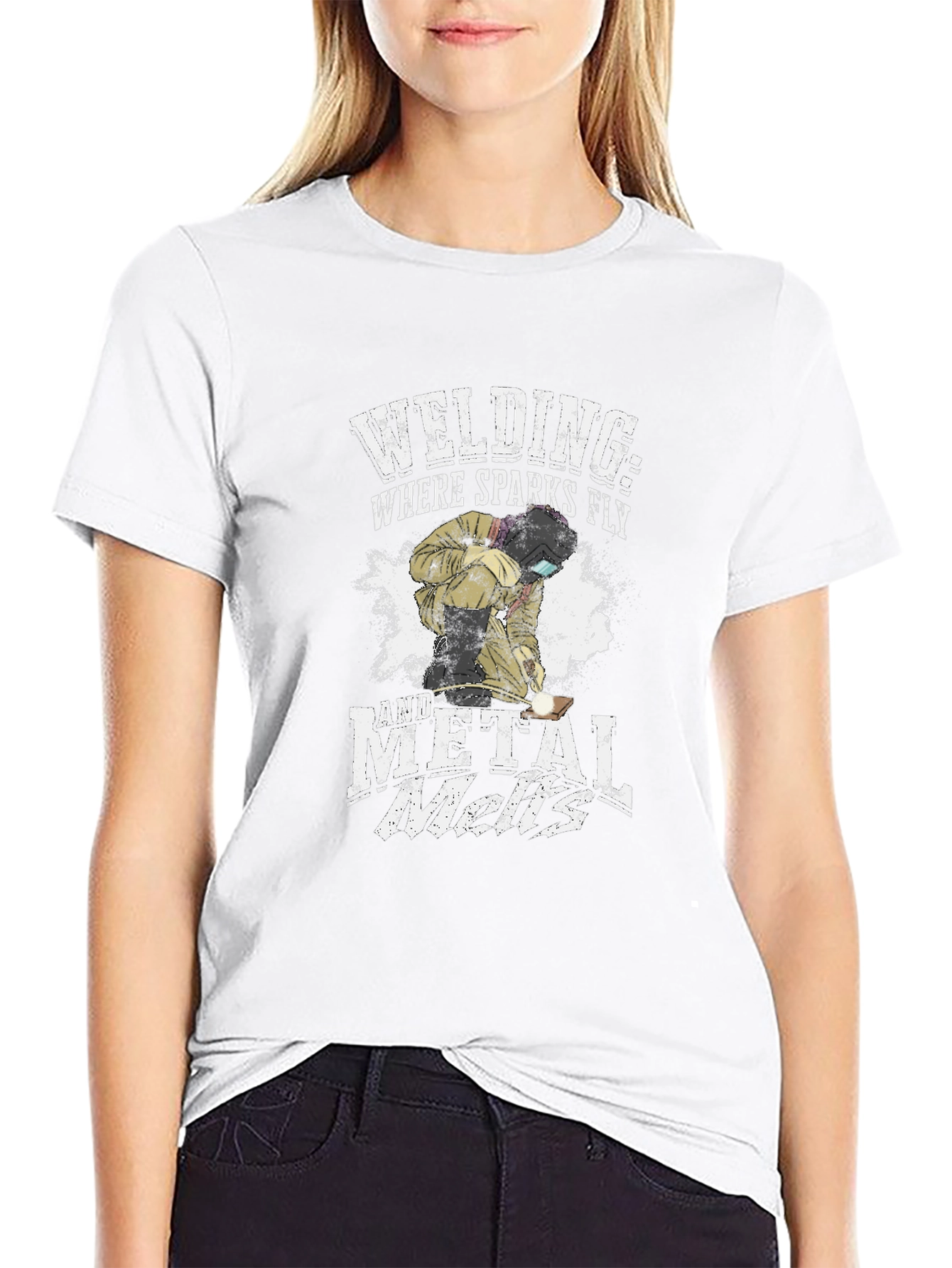 Welding Sparks Metal T-Shirt