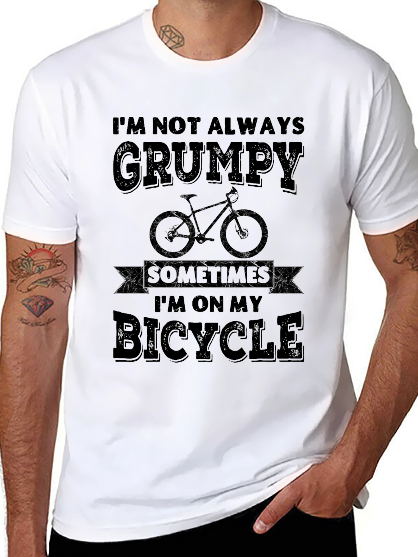 Grumpy Bicycle T-Shirt - Funny Cyclist Tee