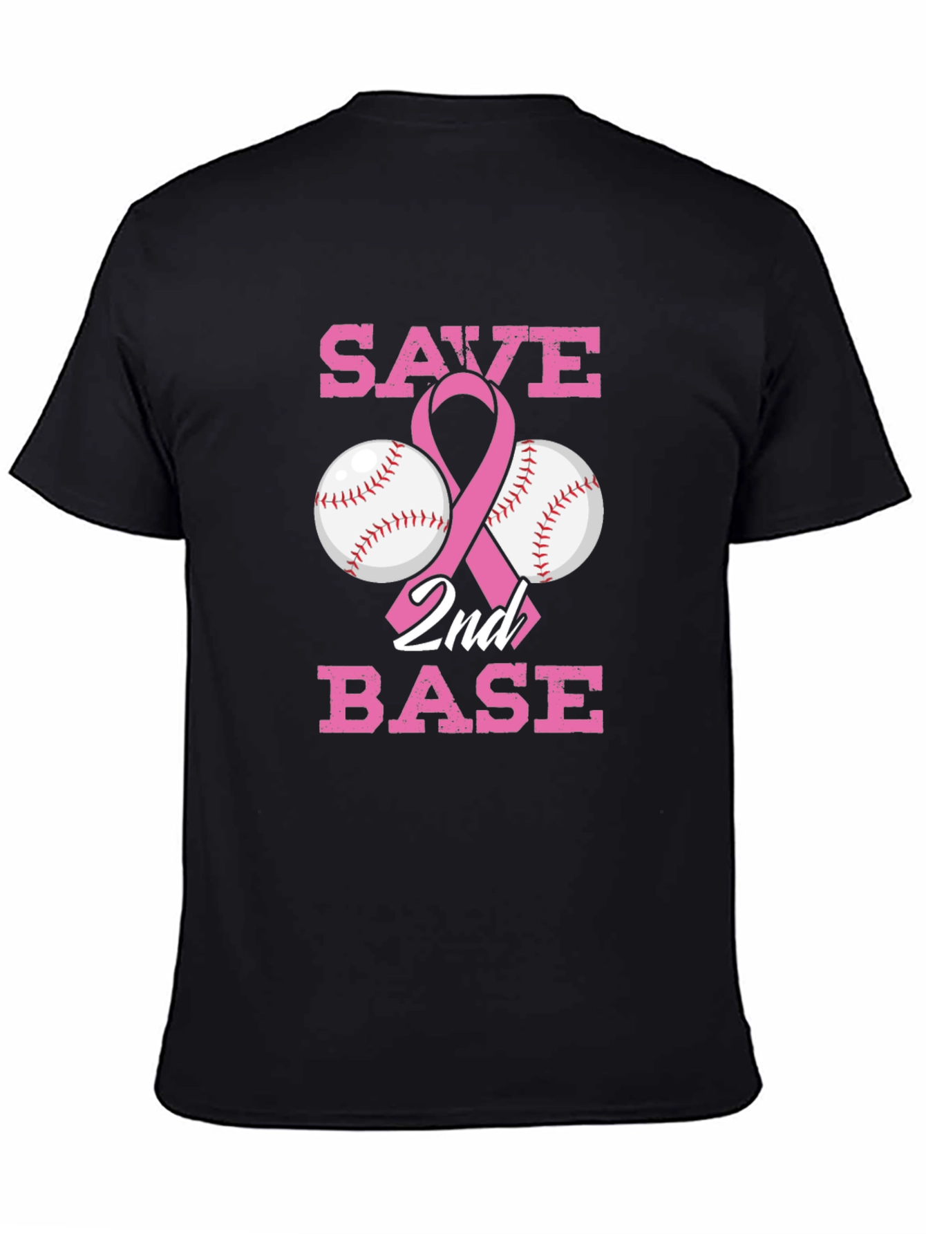 Save 2nd Base Breast Cancer Awareness T-Shirt