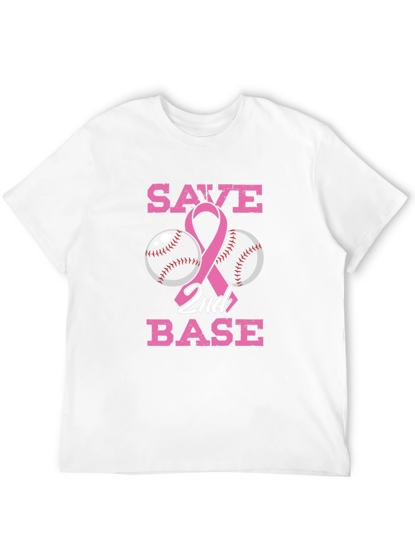 Save 2nd Base Breast Cancer Awareness T-Shirt