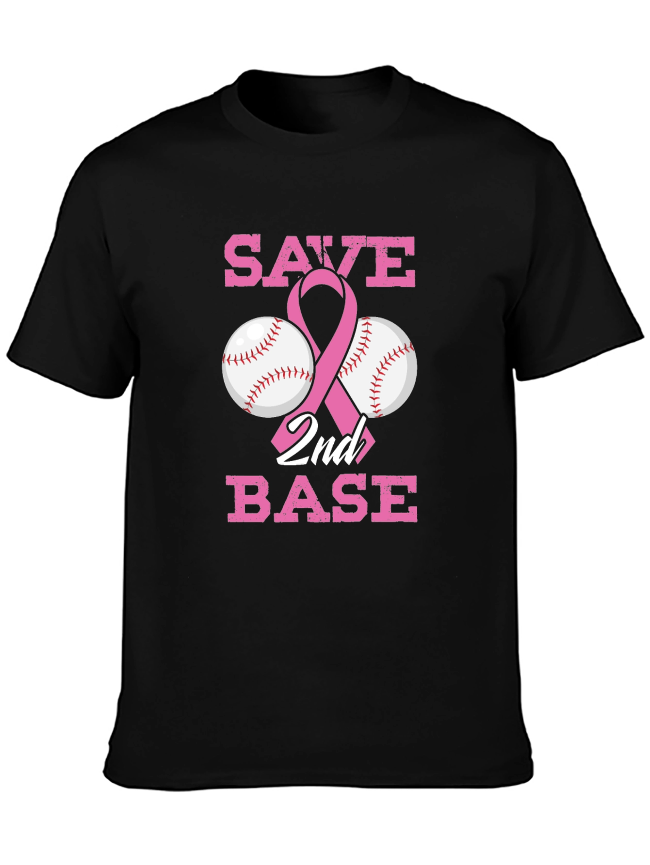 Save 2nd Base Breast Cancer Awareness T-Shirt
