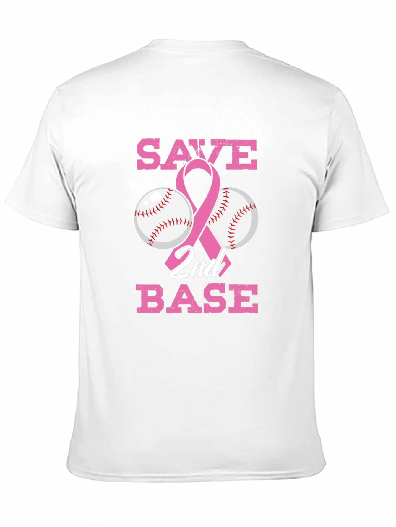 Save 2nd Base Breast Cancer Awareness T-Shirt