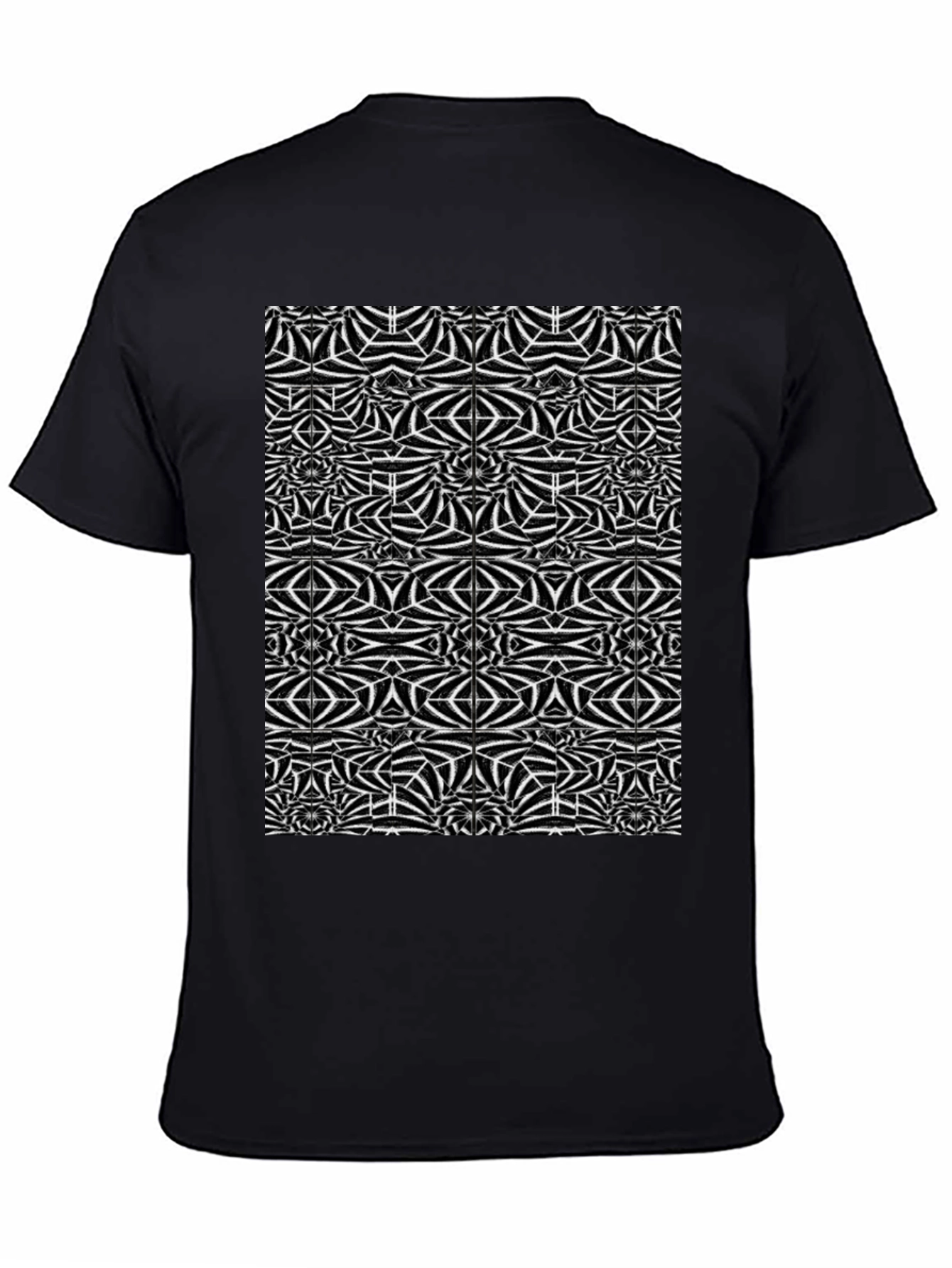 Abstract Geometric Black T-Shirt