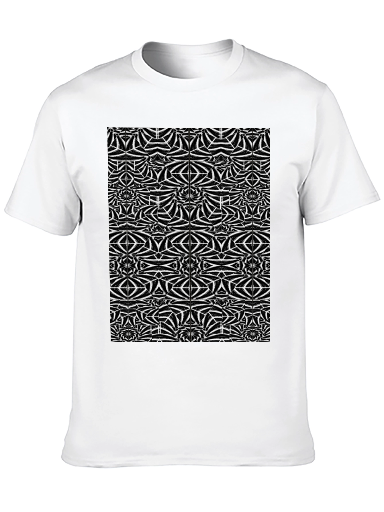 Abstract Geometric Black T-Shirt