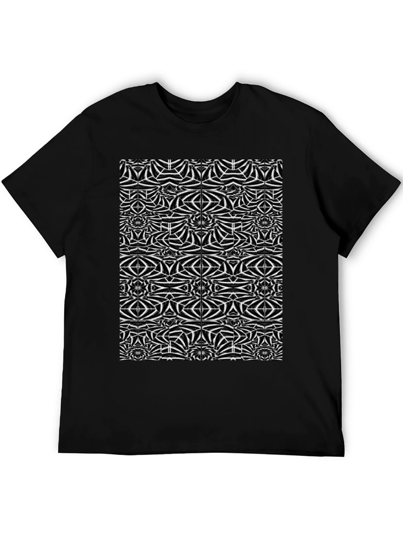Abstract Geometric Black T-Shirt