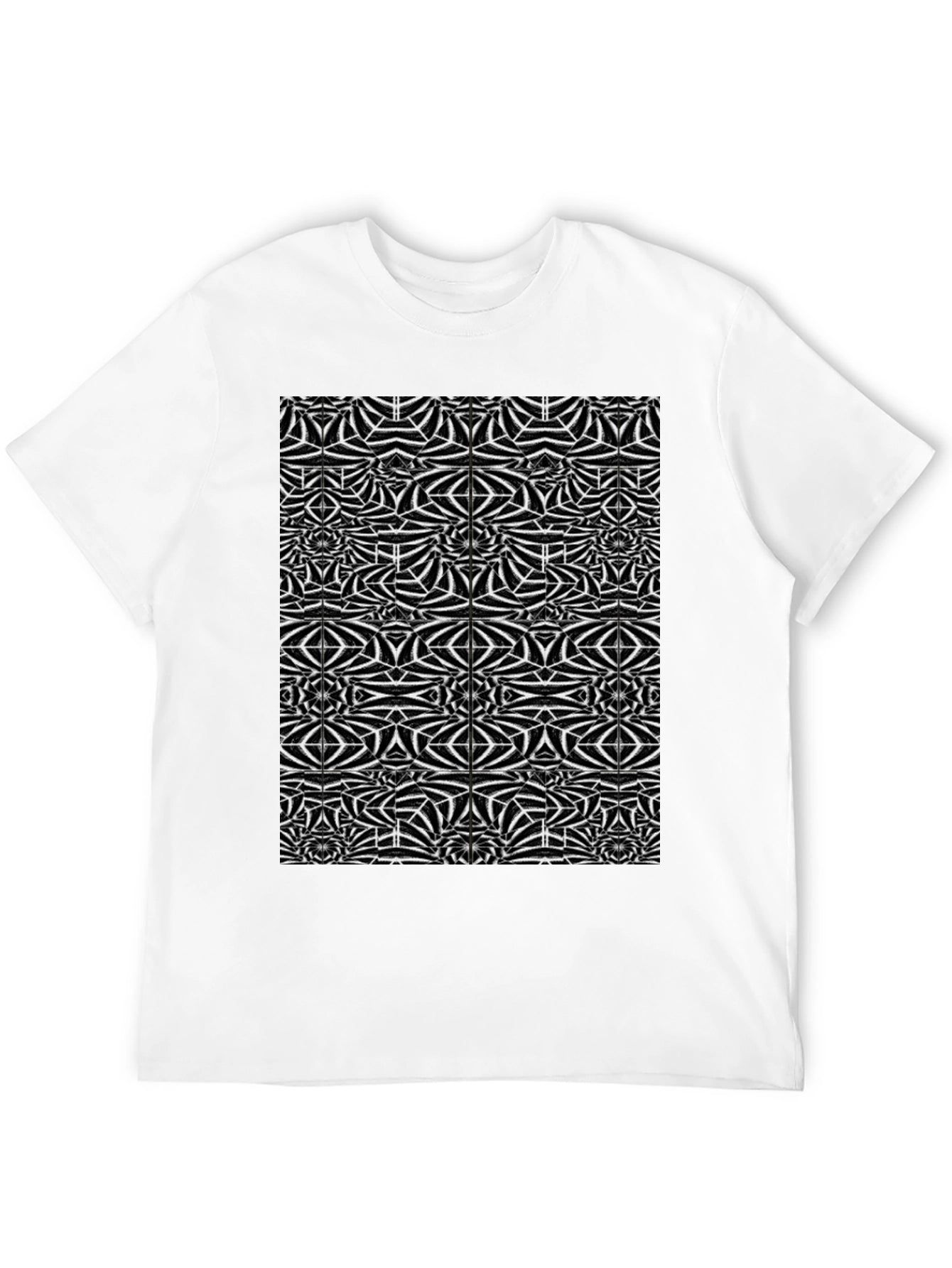 Abstract Geometric Black T-Shirt