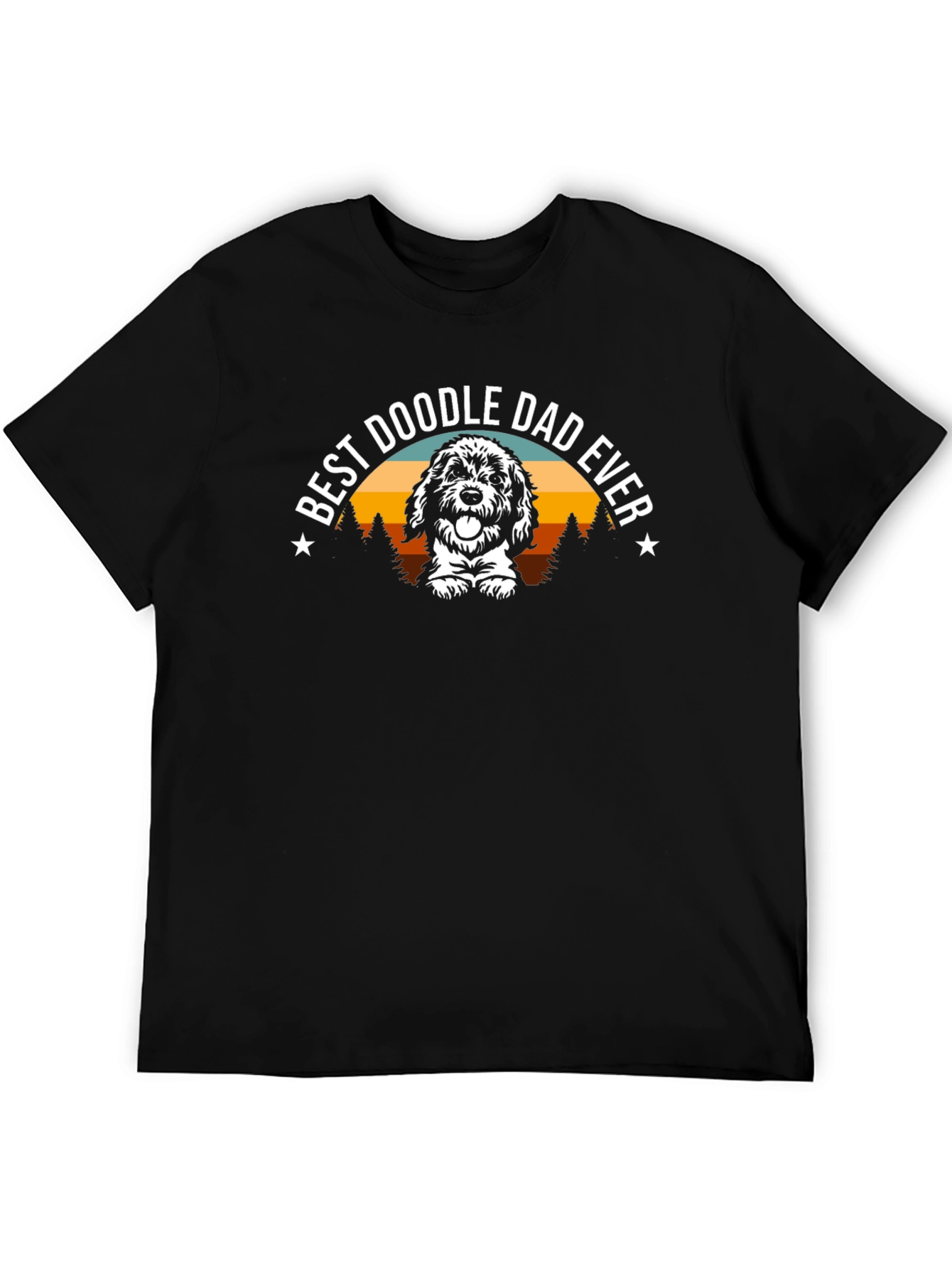 Best Doodle Dad Ever Black T-Shirt