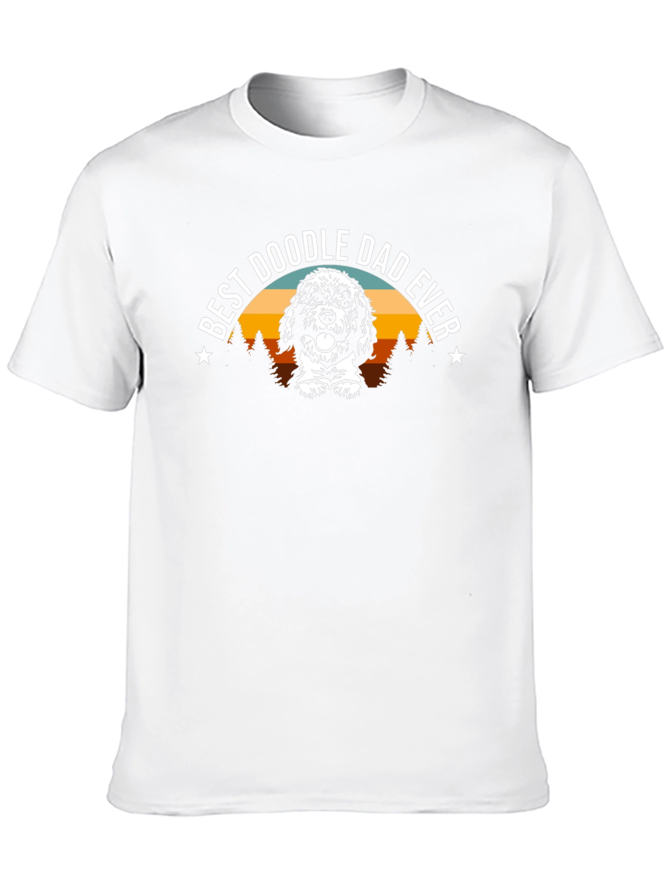 Best Doodle Dad Ever Black T-Shirt