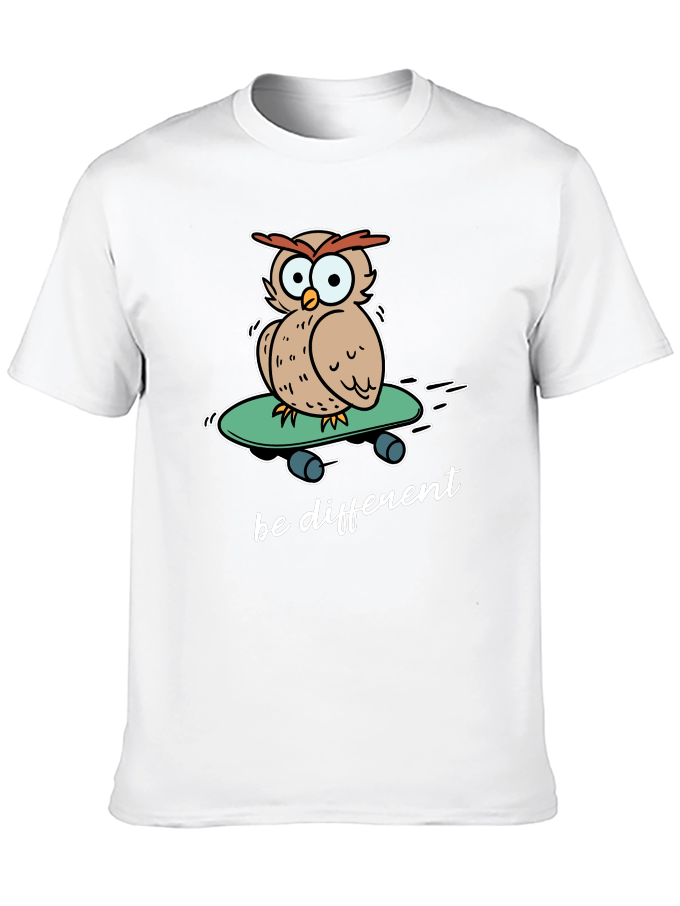Unique Owl Skateboard Graphic T-Shirt - Be Different!