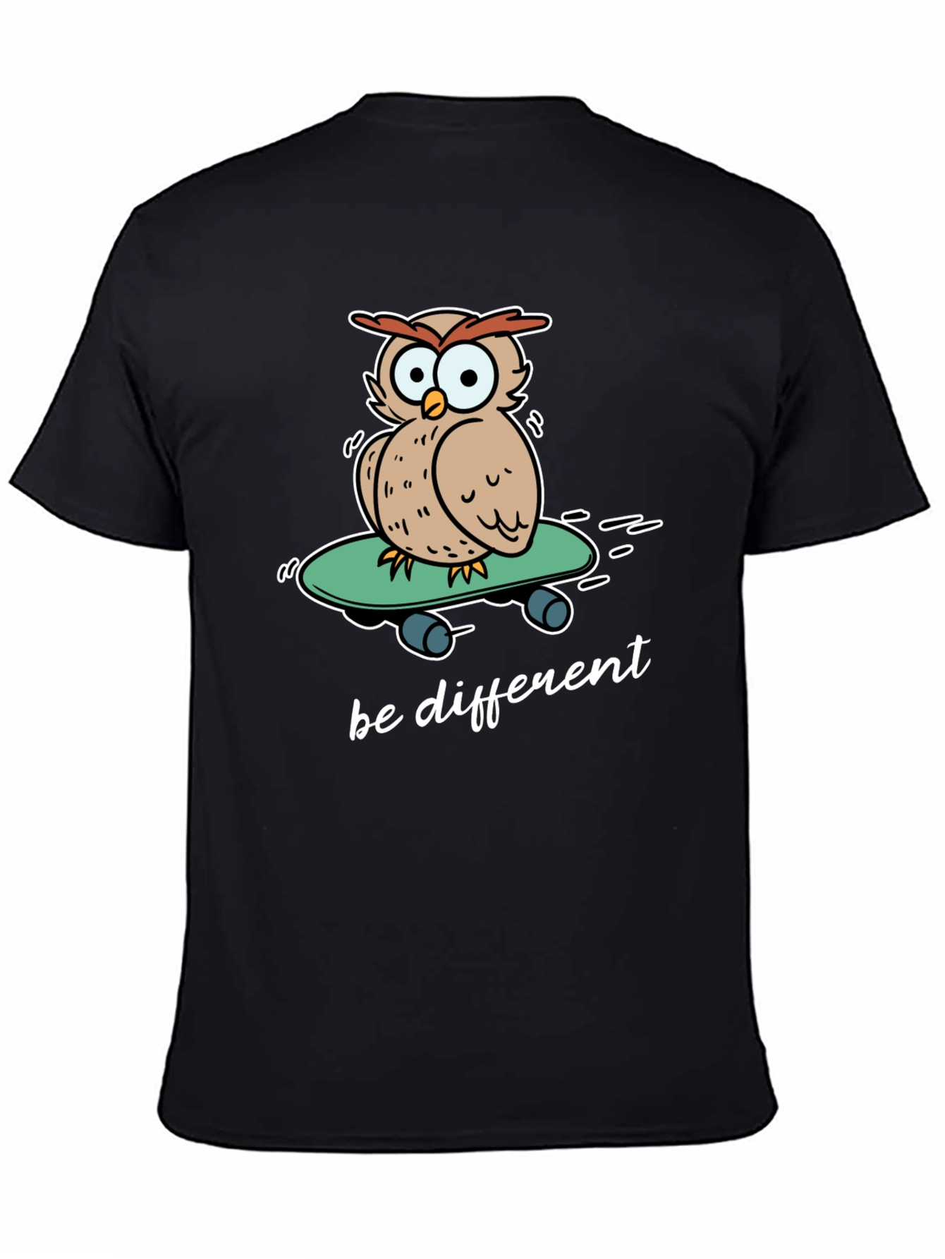 Unique Owl Skateboard Graphic T-Shirt - Be Different!