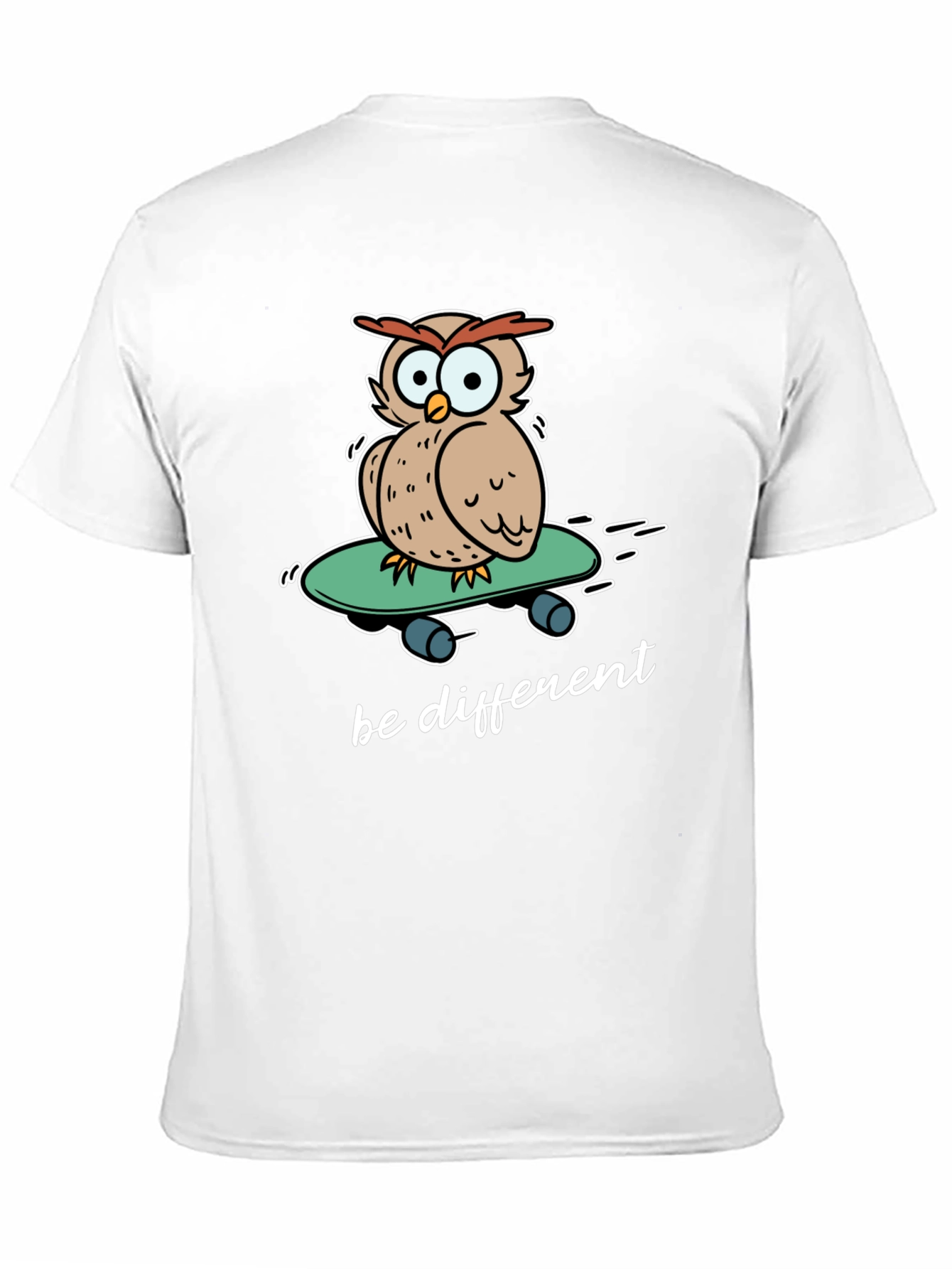 Unique Owl Skateboard Graphic T-Shirt - Be Different!