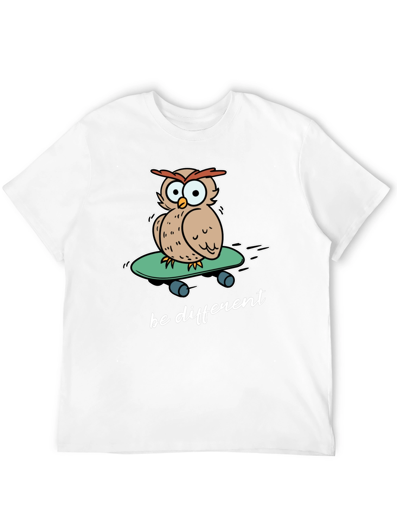 Unique Owl Skateboard Graphic T-Shirt - Be Different!