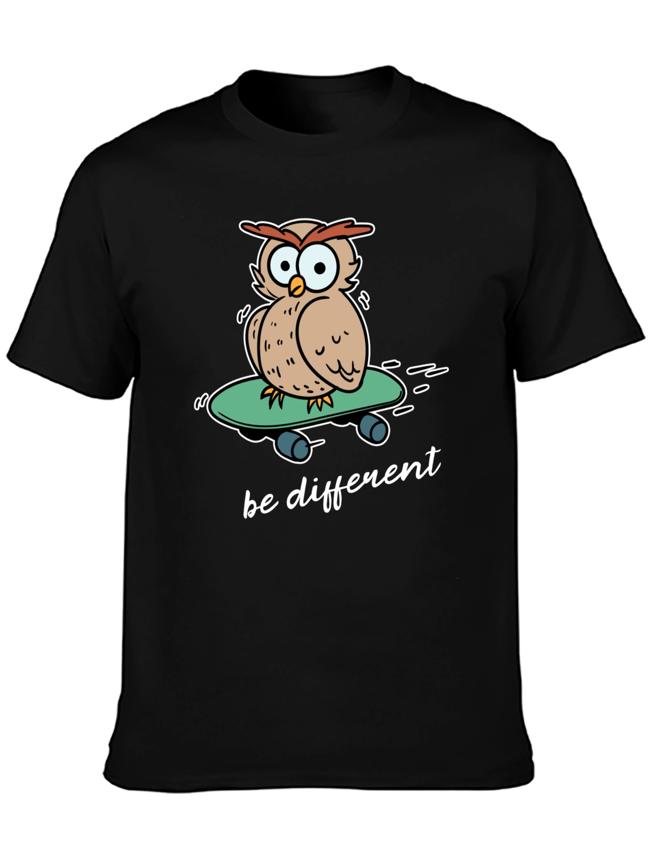 Unique Owl Skateboard Graphic T-Shirt - Be Different!