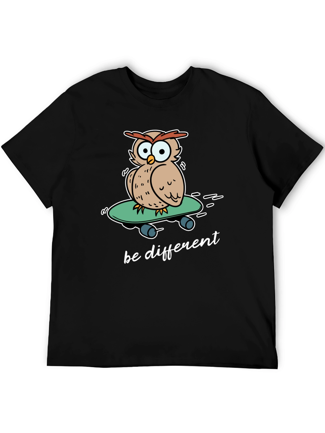 Unique Owl Skateboard Graphic T-Shirt - Be Different!