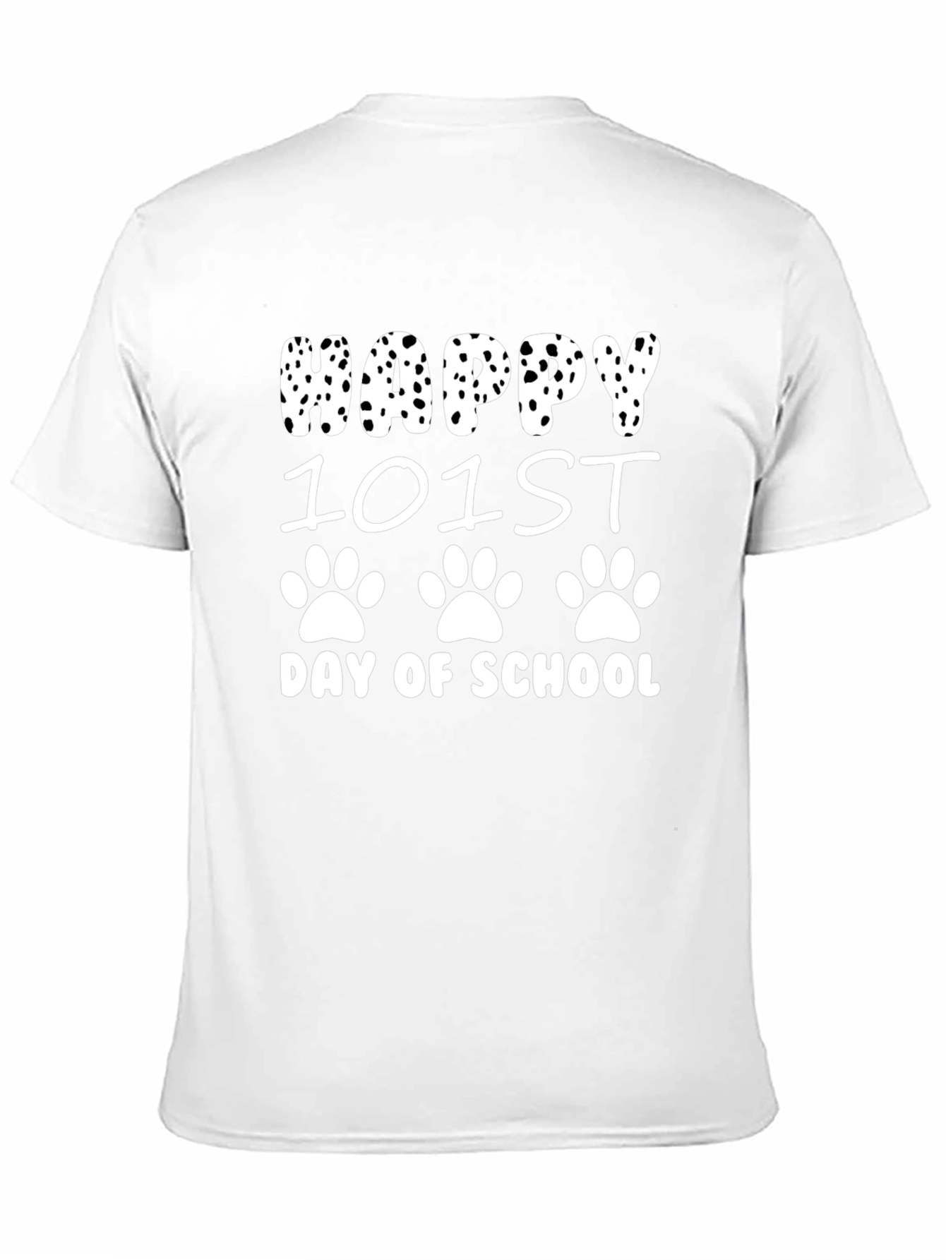 101st Day of School Dalmatian Print T-Shirt