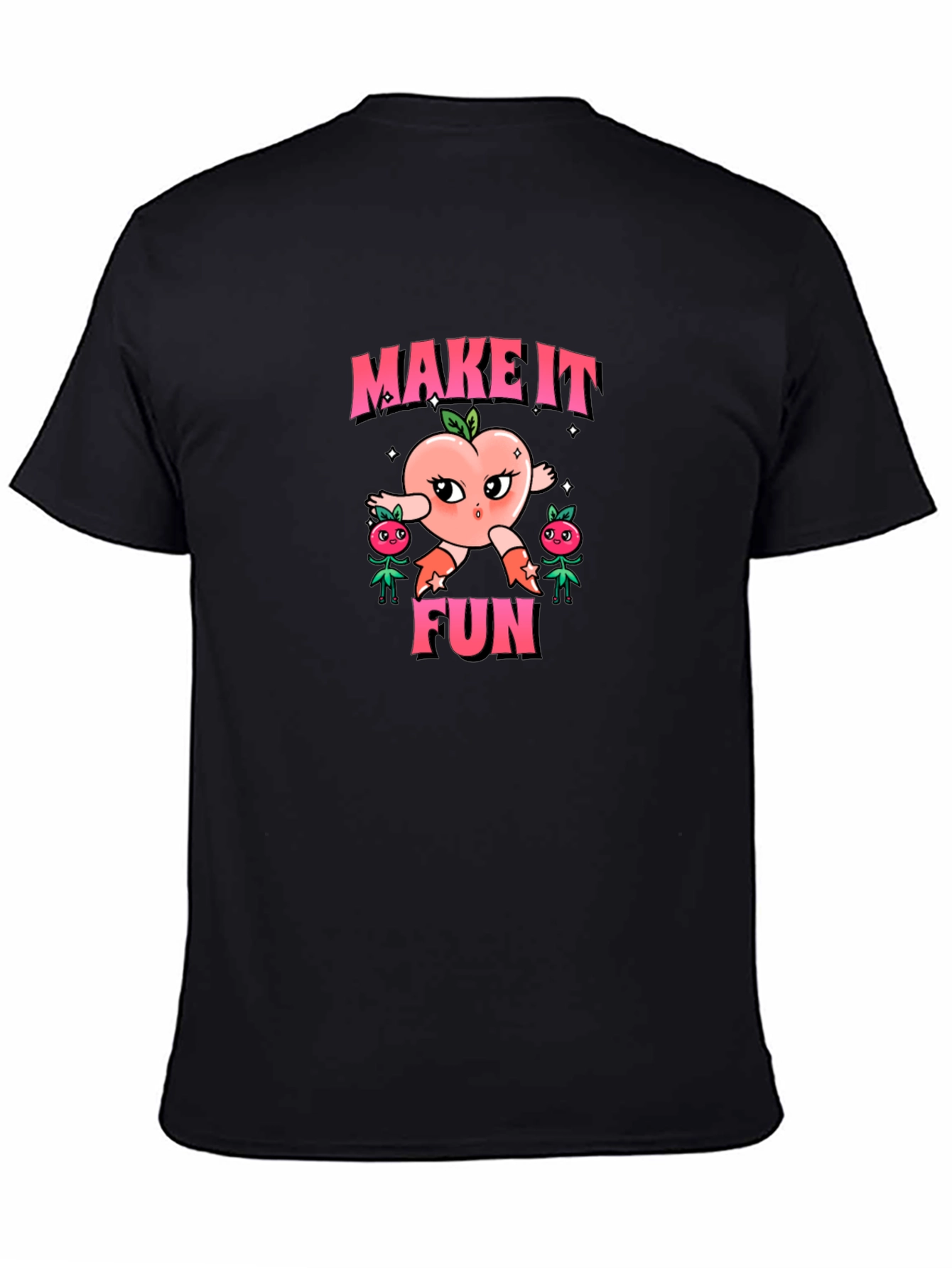 Make It Fun Graphic Black Tee