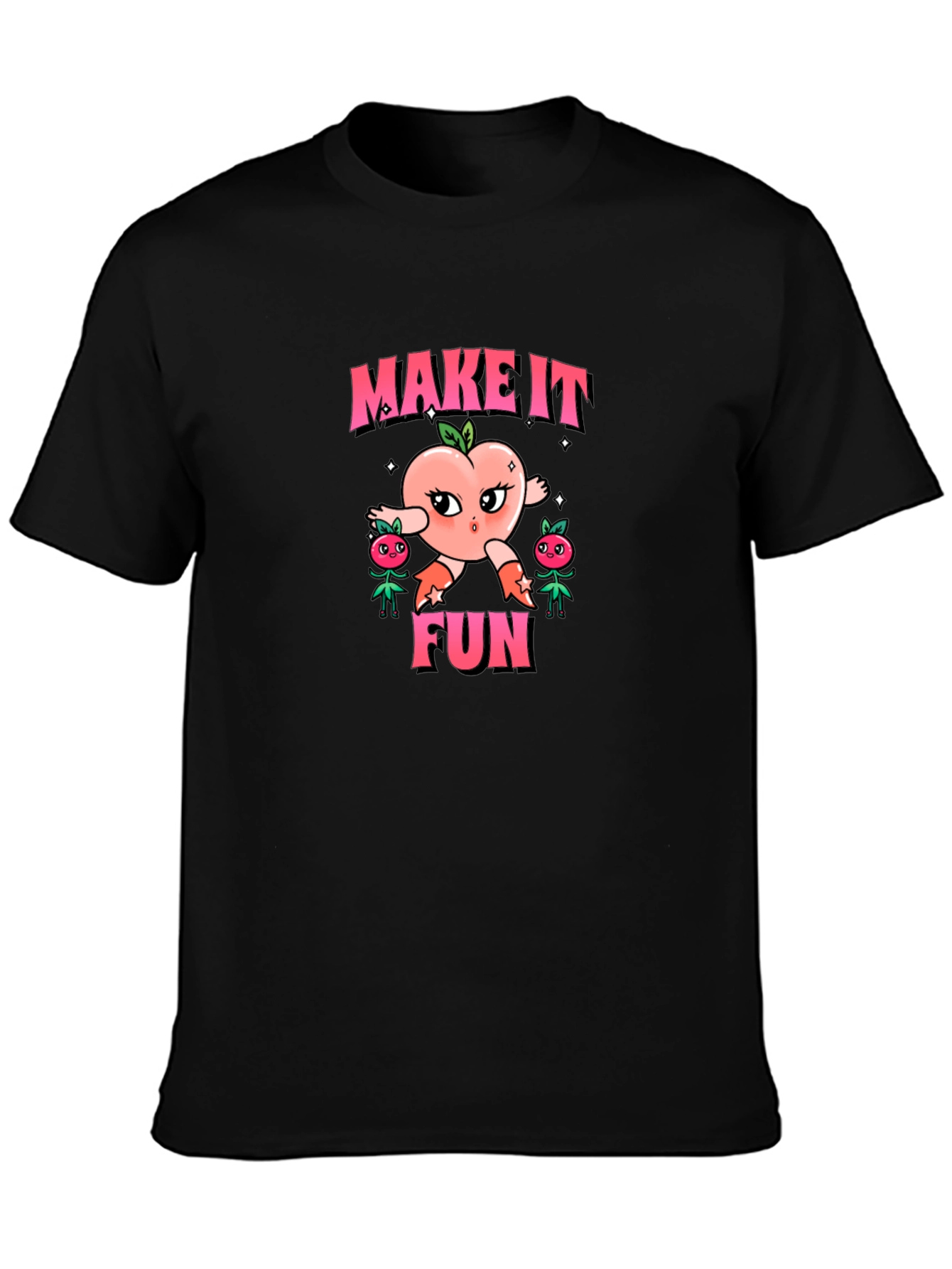 Make It Fun Graphic Black Tee