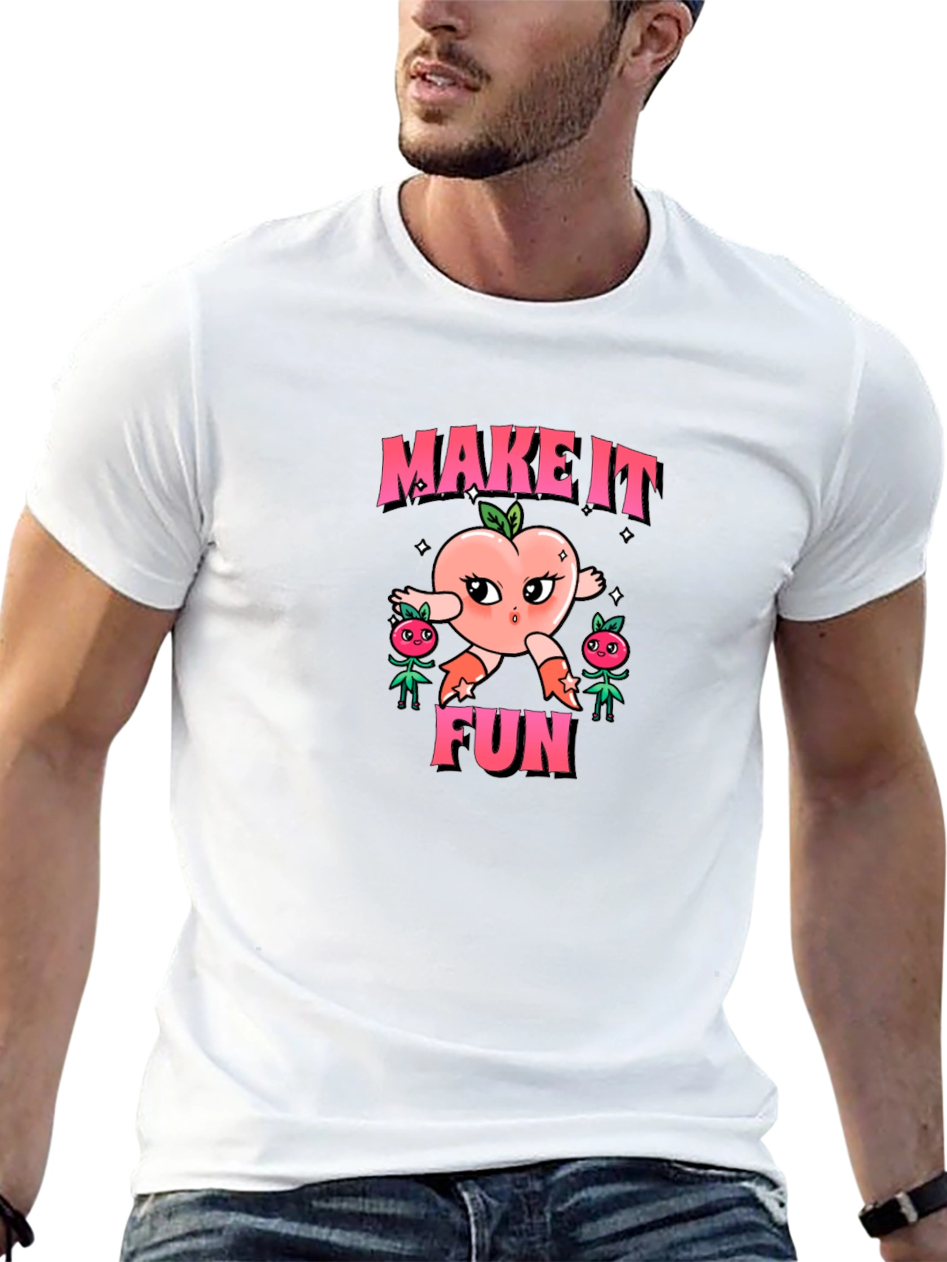 Make It Fun Graphic Black Tee