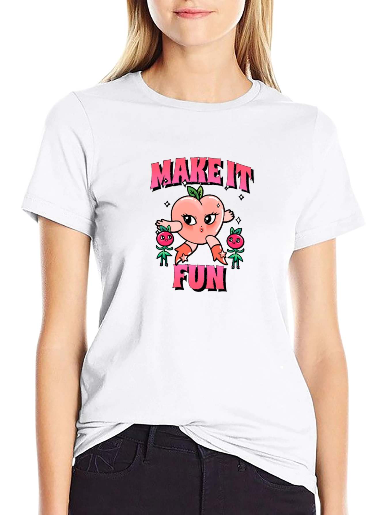 Make It Fun Graphic Black Tee
