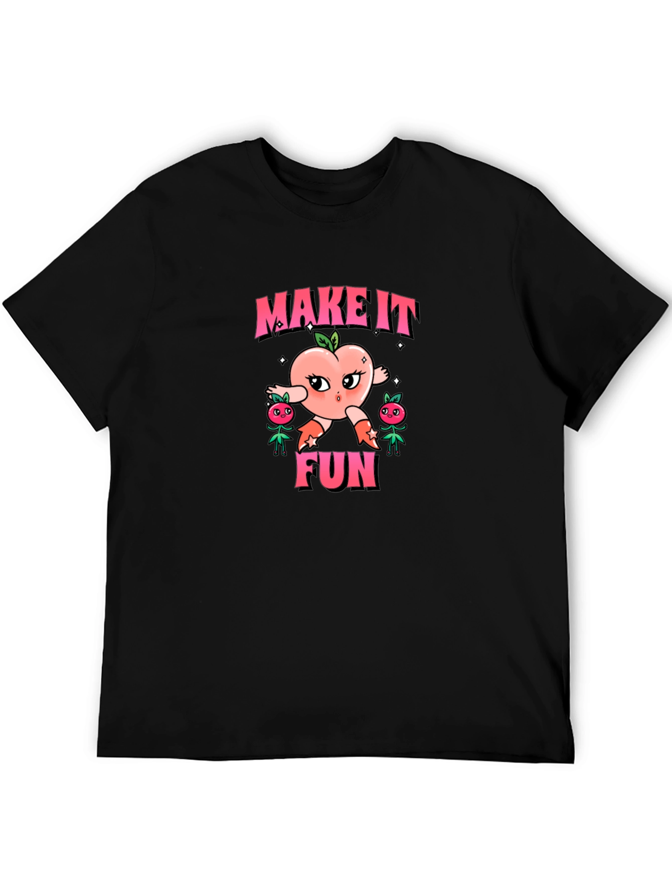 Make It Fun Graphic Black Tee