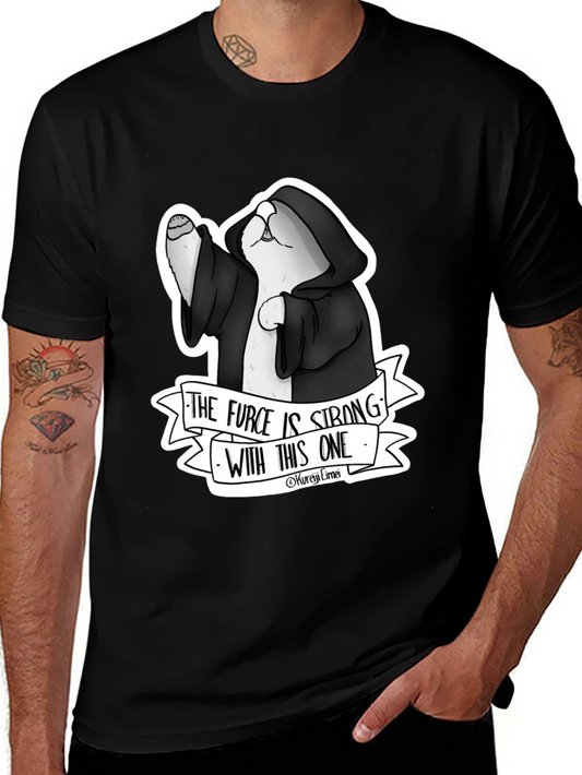 Funny Star Wars Cat T-Shirt - The Furce Is Strong