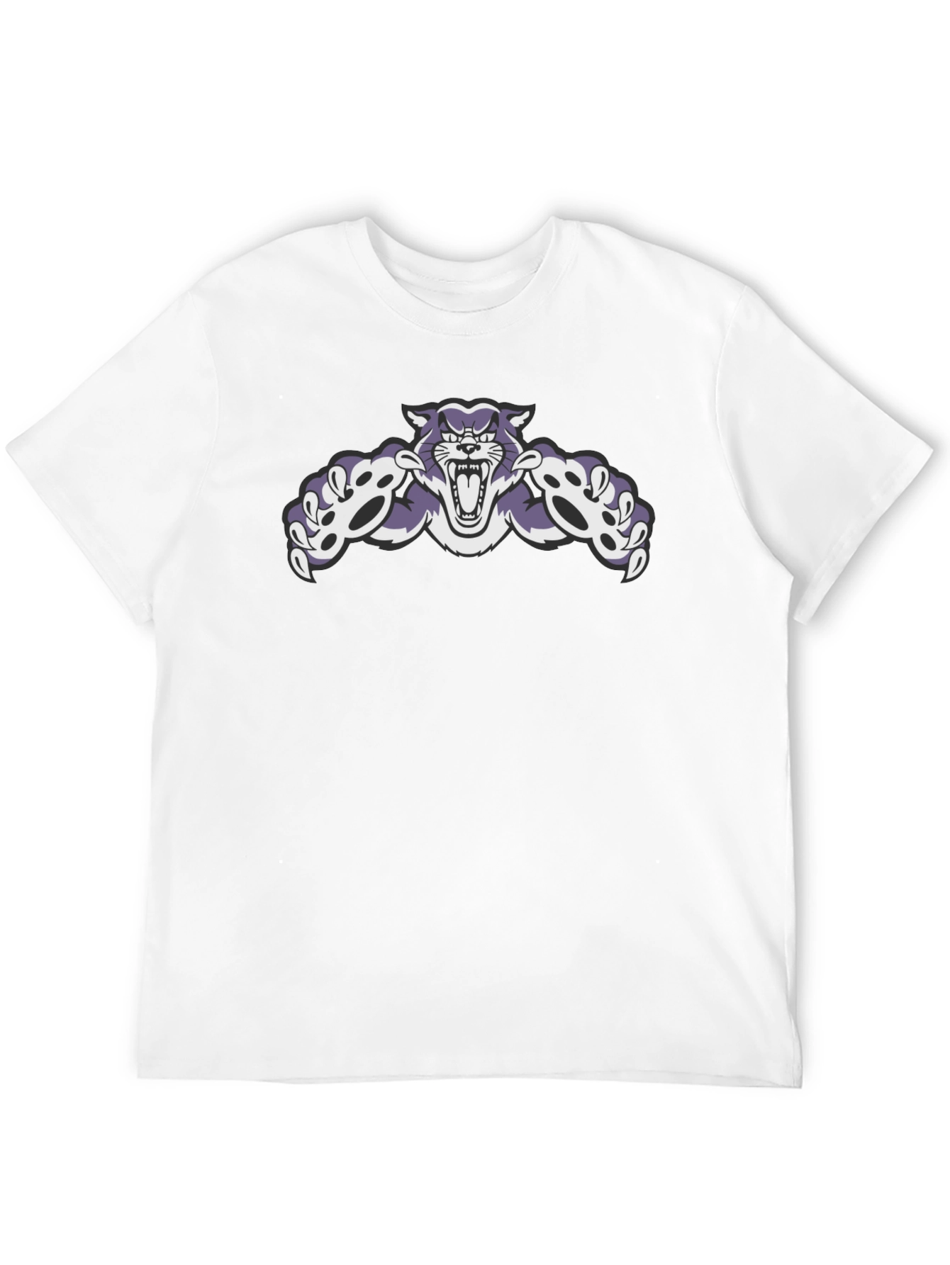 Wildcat Graphic Tee - Black Cotton Blend Casual Wear