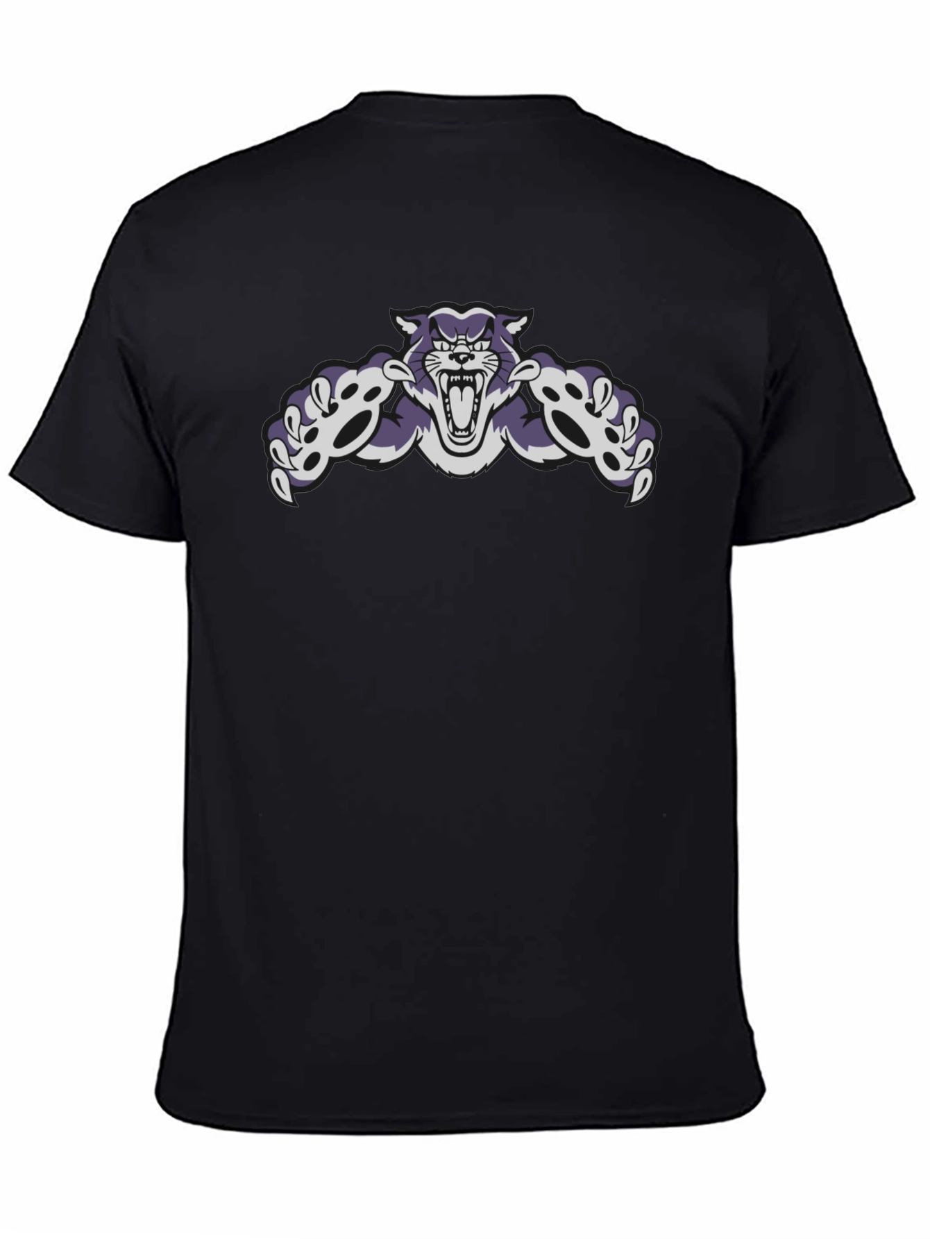 Wildcat Graphic Tee - Black Cotton Blend Casual Wear