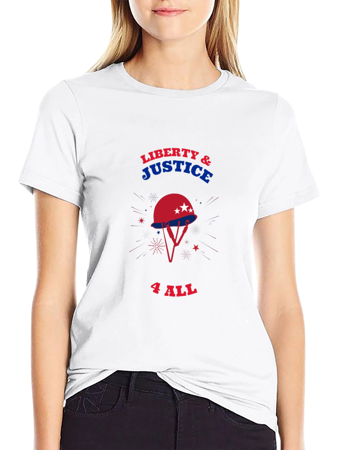 Liberty & Justice T-Shirt - Patriotic Graphic Tee