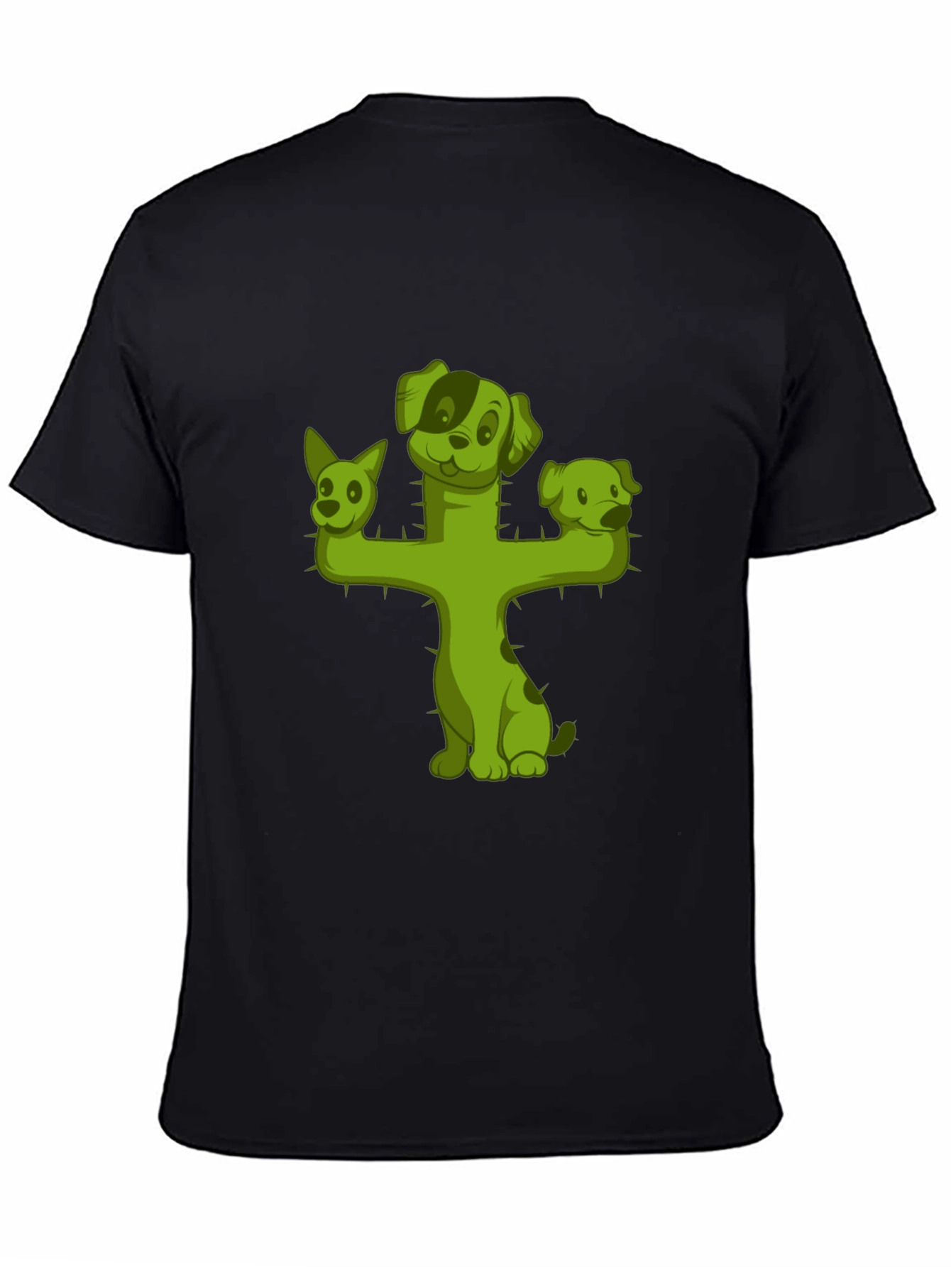 Cactus Dog T-Shirt - Black Cotton Tee
