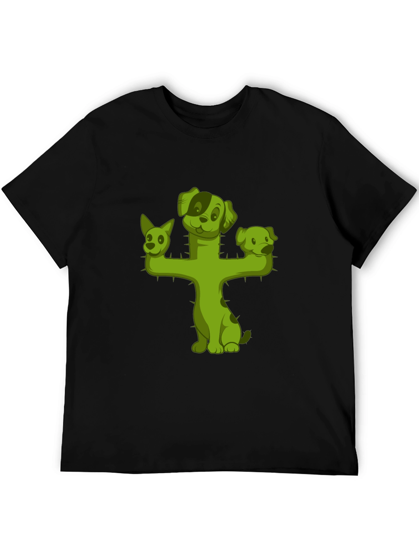 Cactus Dog T-Shirt - Black Cotton Tee