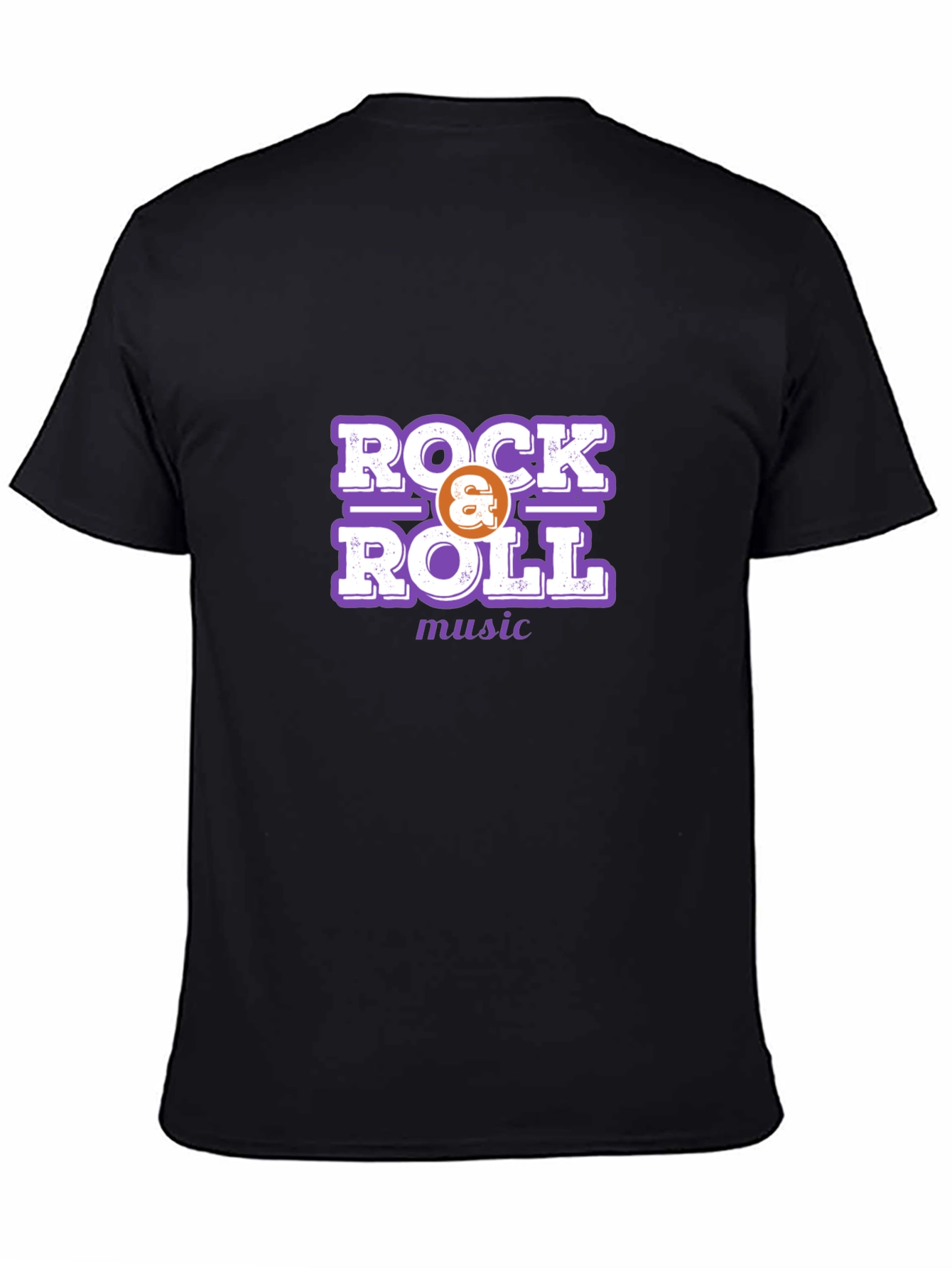 Rock & Roll Music Graphic Tee - Black