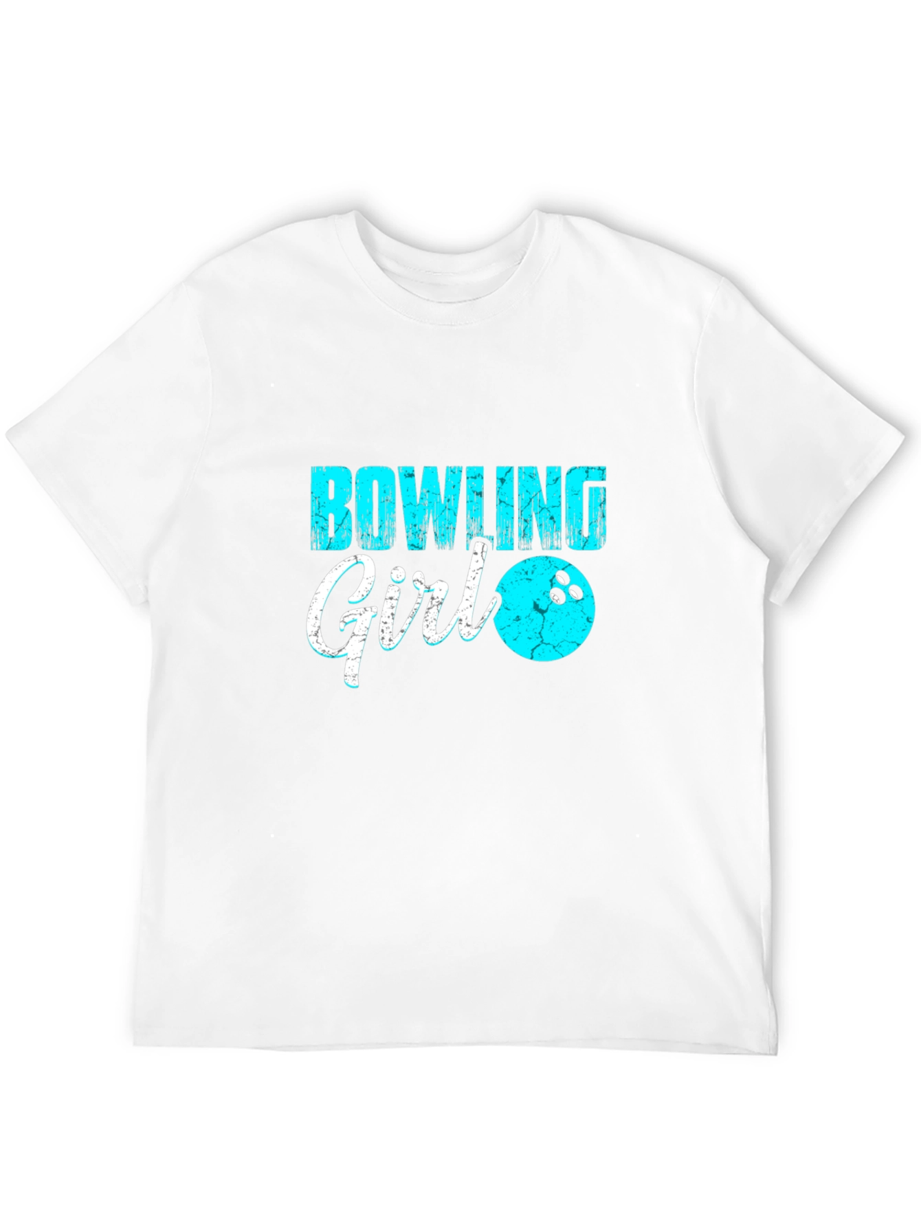 Bowling Girl Black T-Shirt Graphic Tee