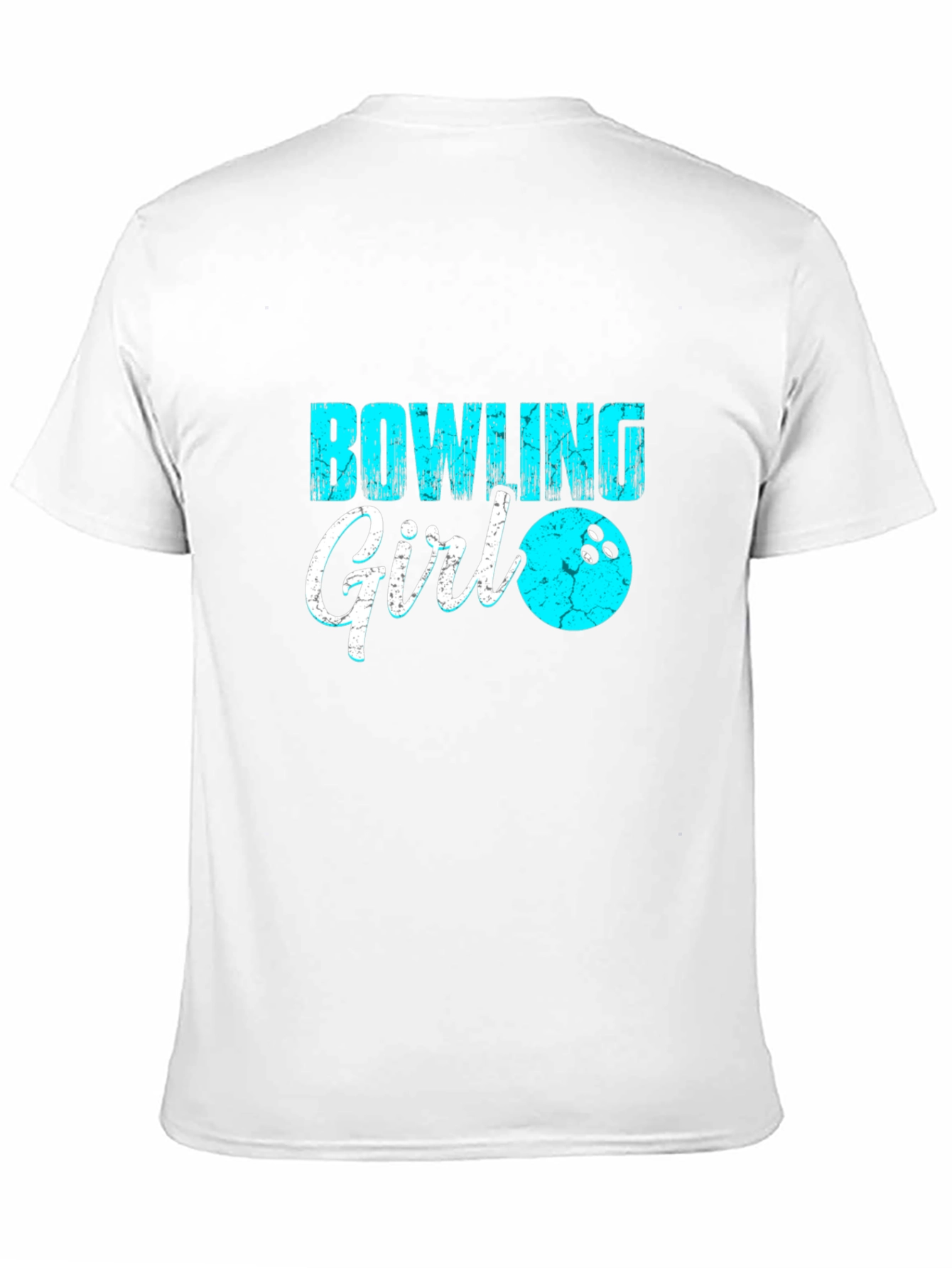 Bowling Girl Black T-Shirt Graphic Tee
