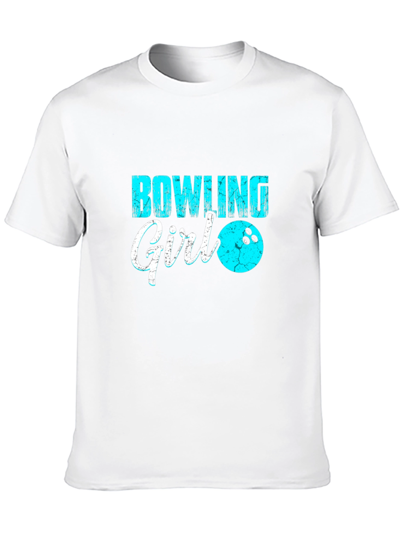 Bowling Girl Black T-Shirt Graphic Tee