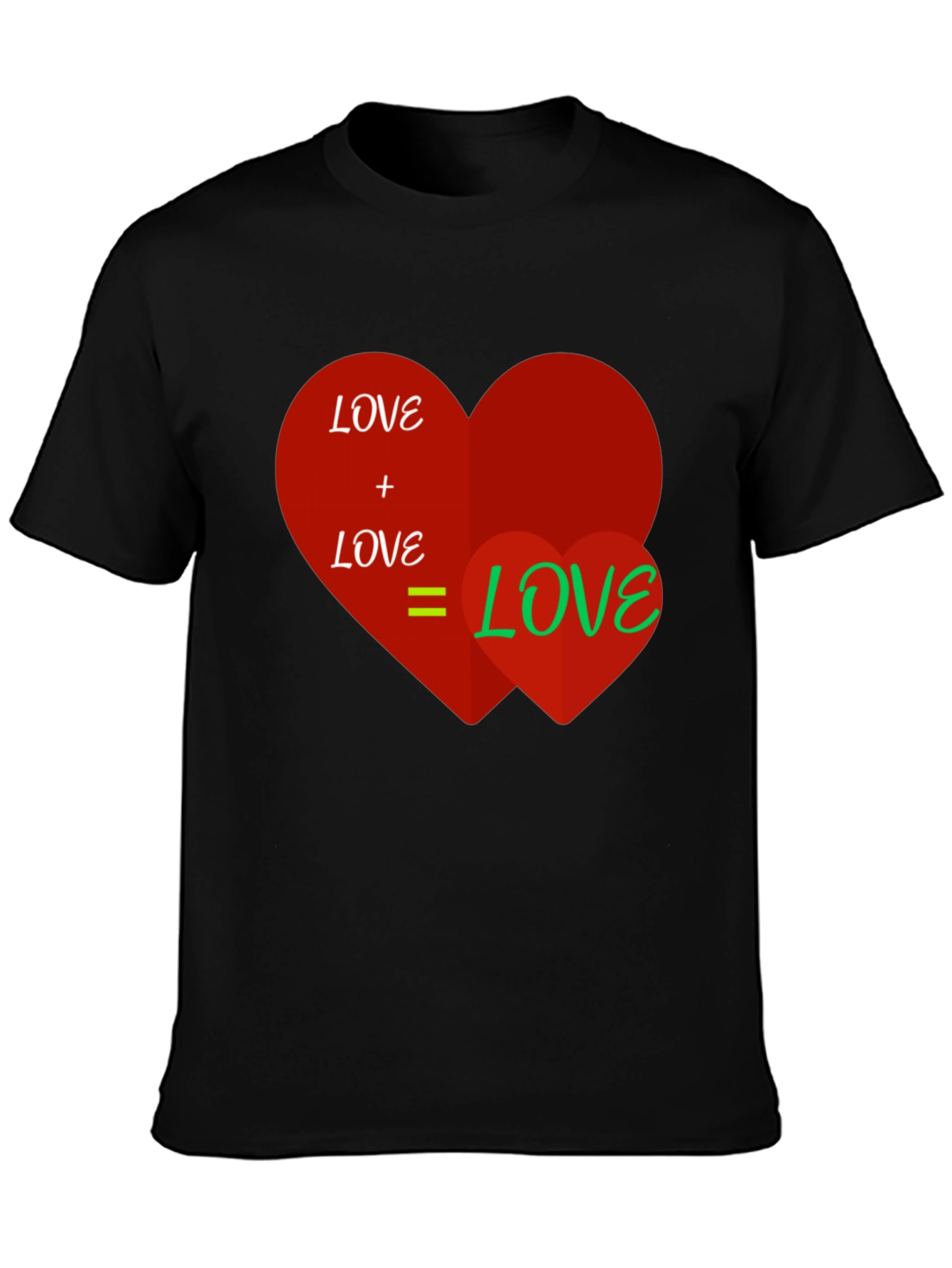 Love Equation Graphic T-Shirt - Black