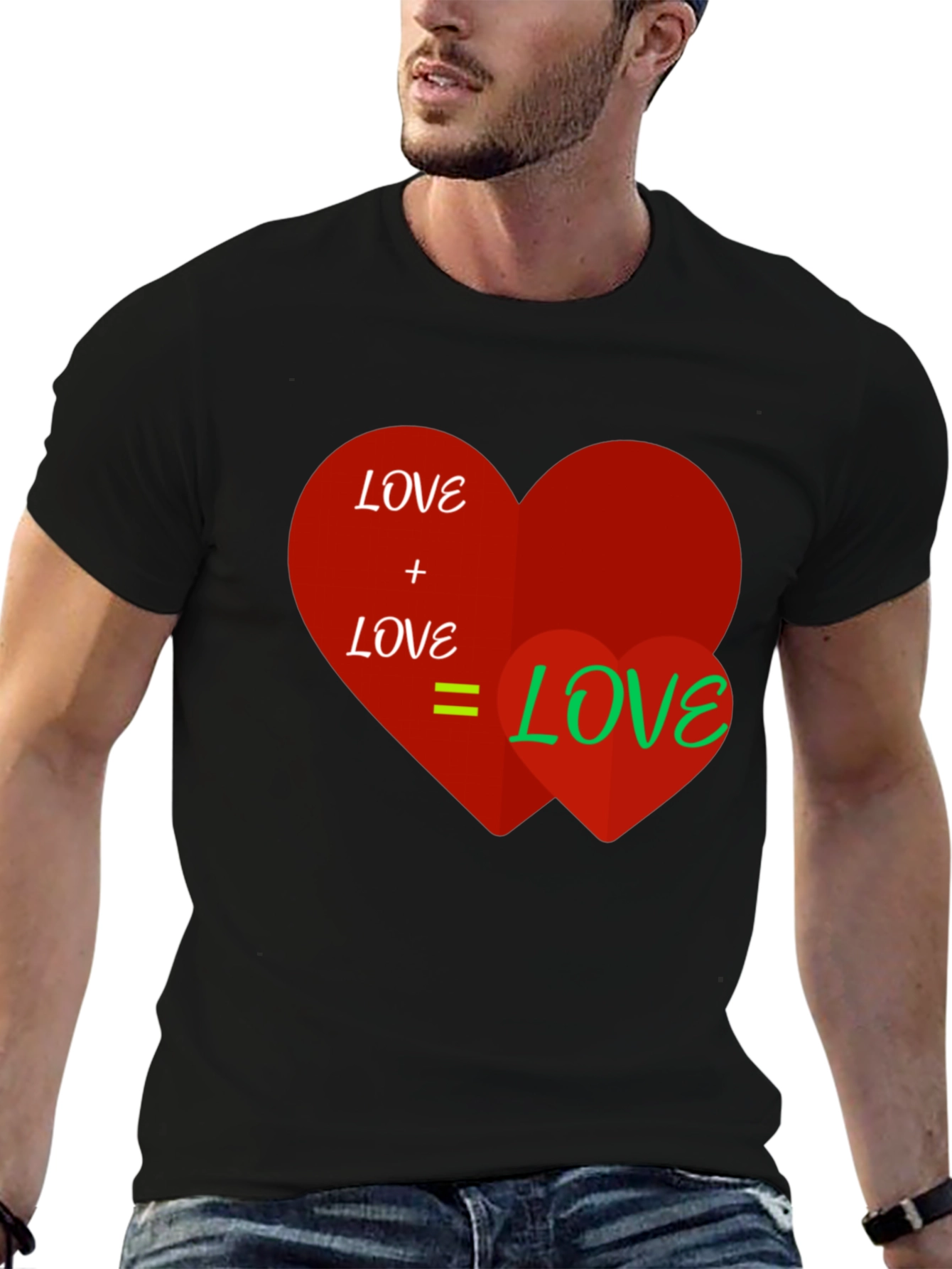 Love Equation Graphic T-Shirt - Black