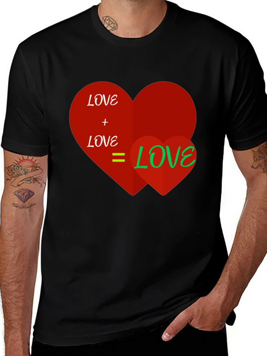 Love Equation Graphic T-Shirt - Black