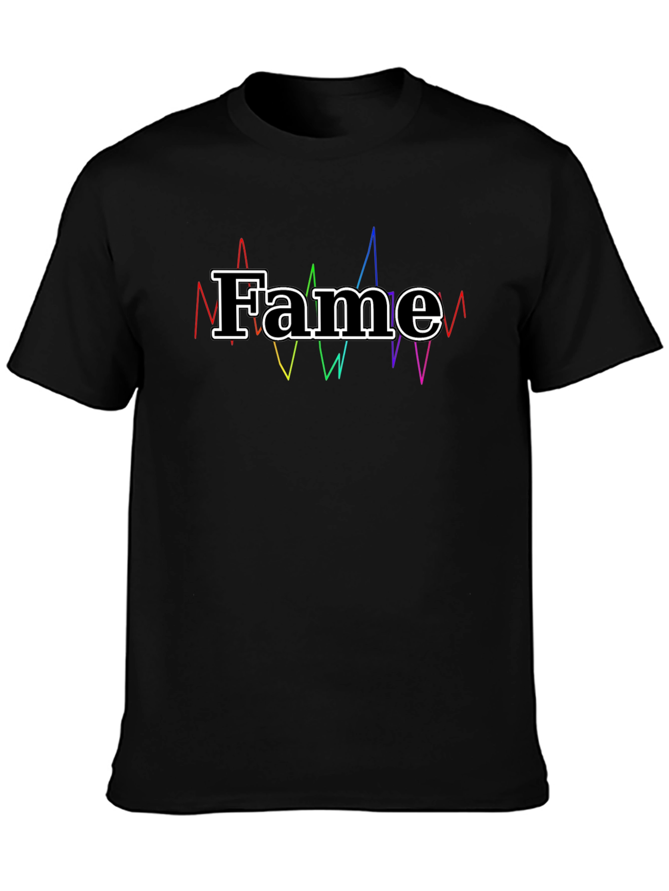 Fame Graphic Tee - Black Cotton T-Shirt