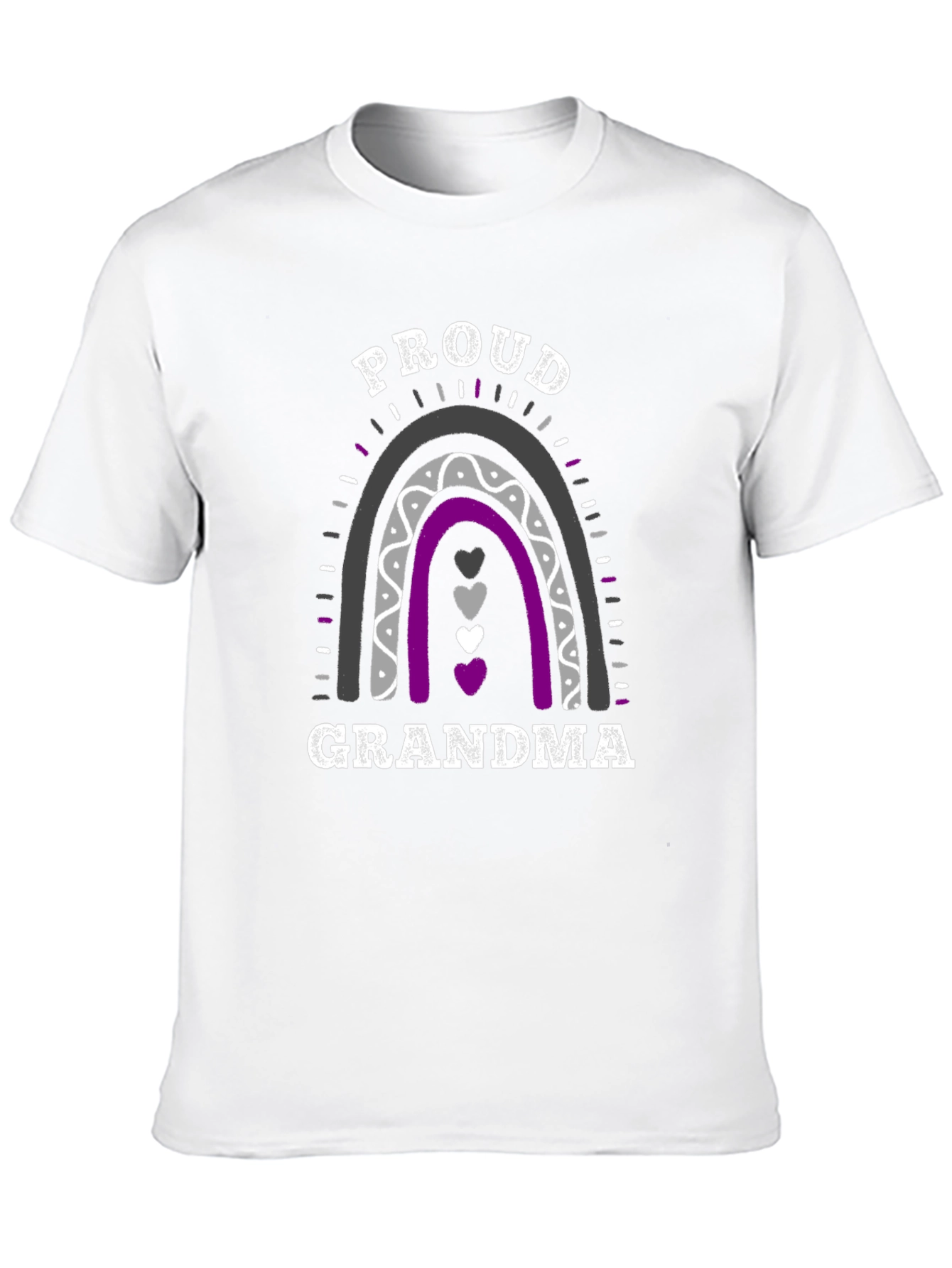 Proud Grandma Asexual Pride Rainbow T-Shirt
