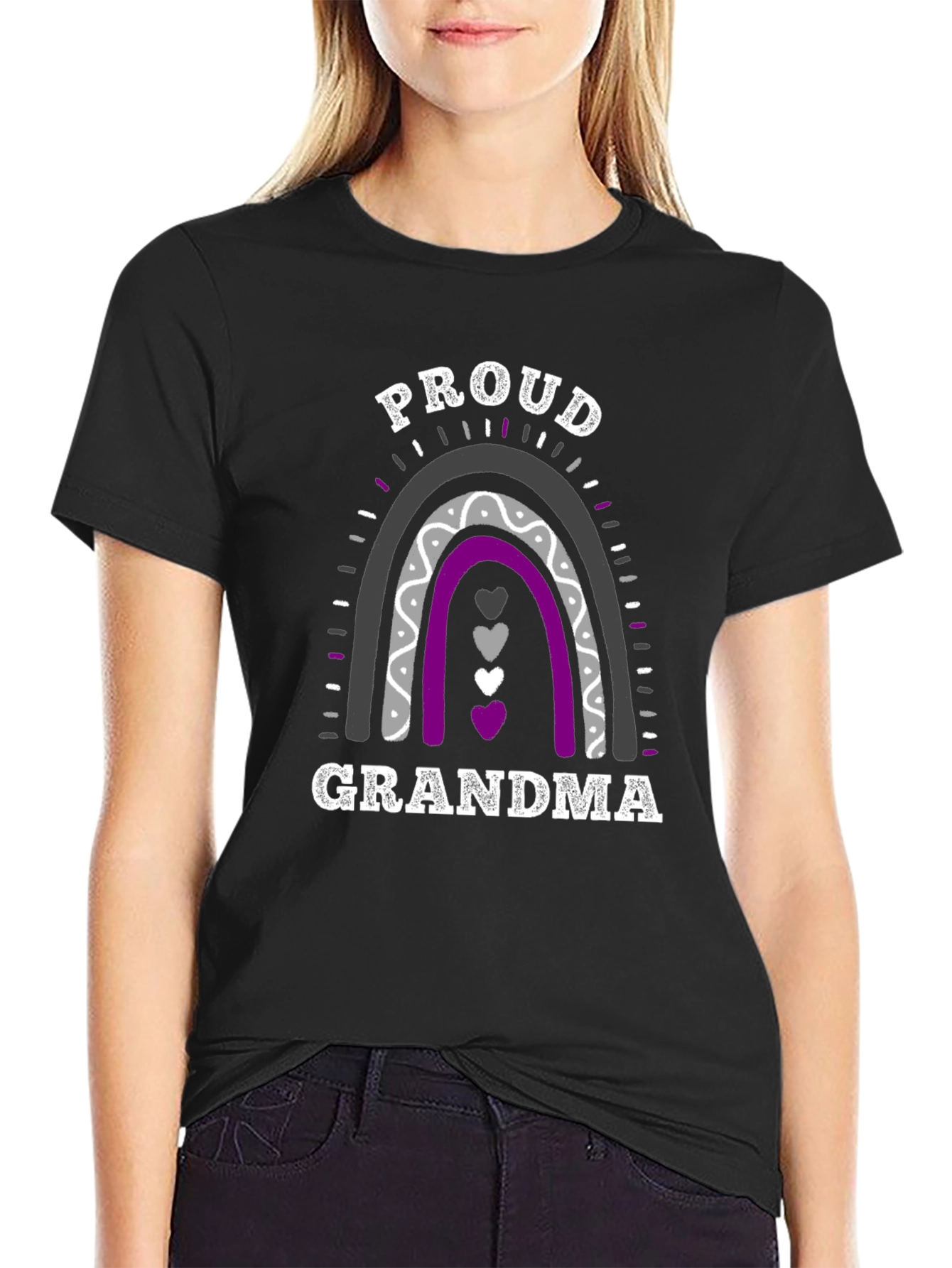 Proud Grandma Asexual Pride Rainbow T-Shirt