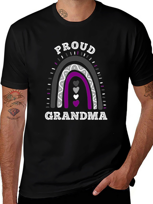 Proud Grandma Asexual Pride Rainbow T-Shirt