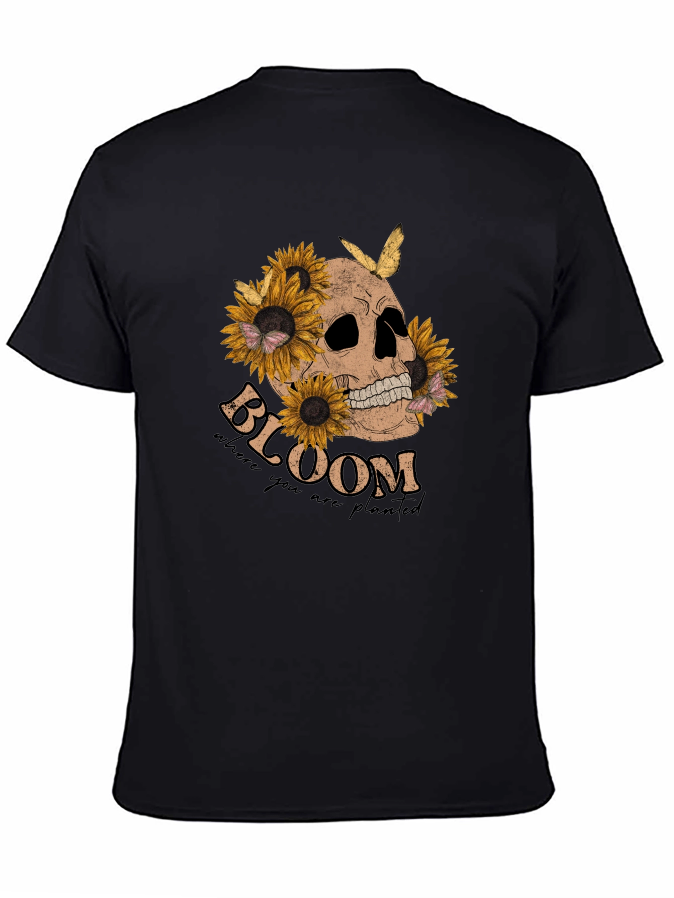 Skull & Sunflower Graphic T-Shirt