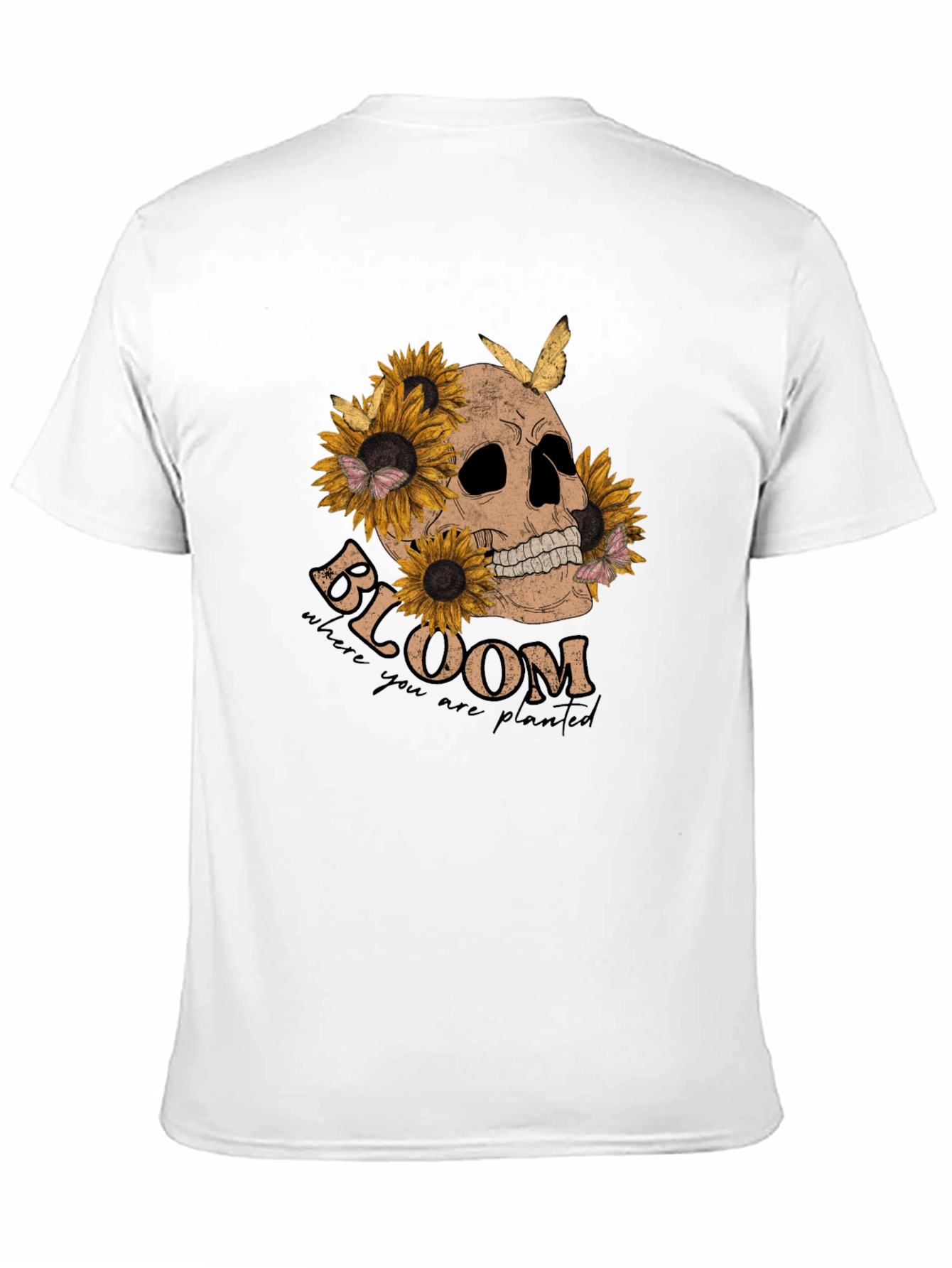 Skull & Sunflower Graphic T-Shirt