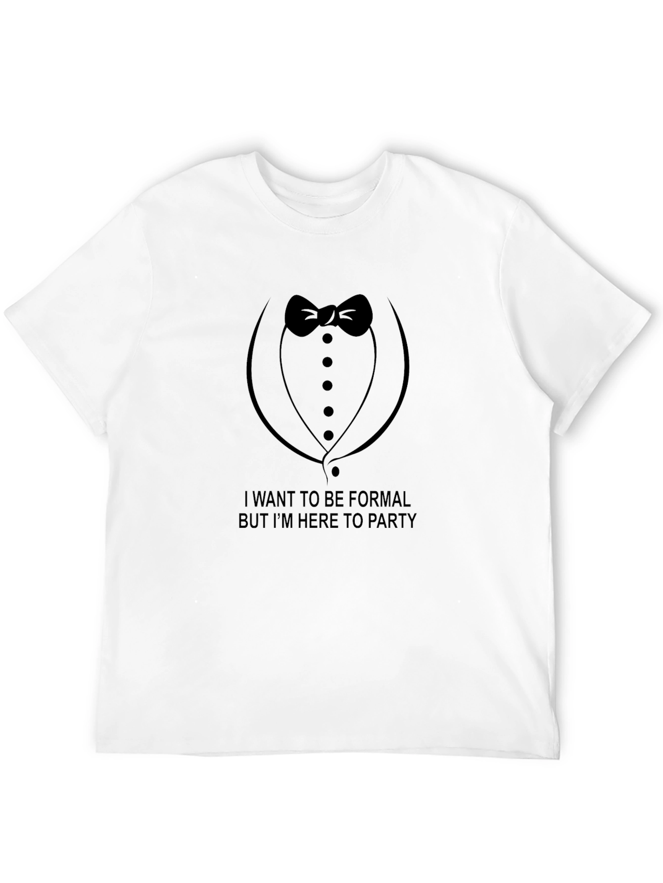Formal Party T-Shirt - Bowtie Tuxedo Design